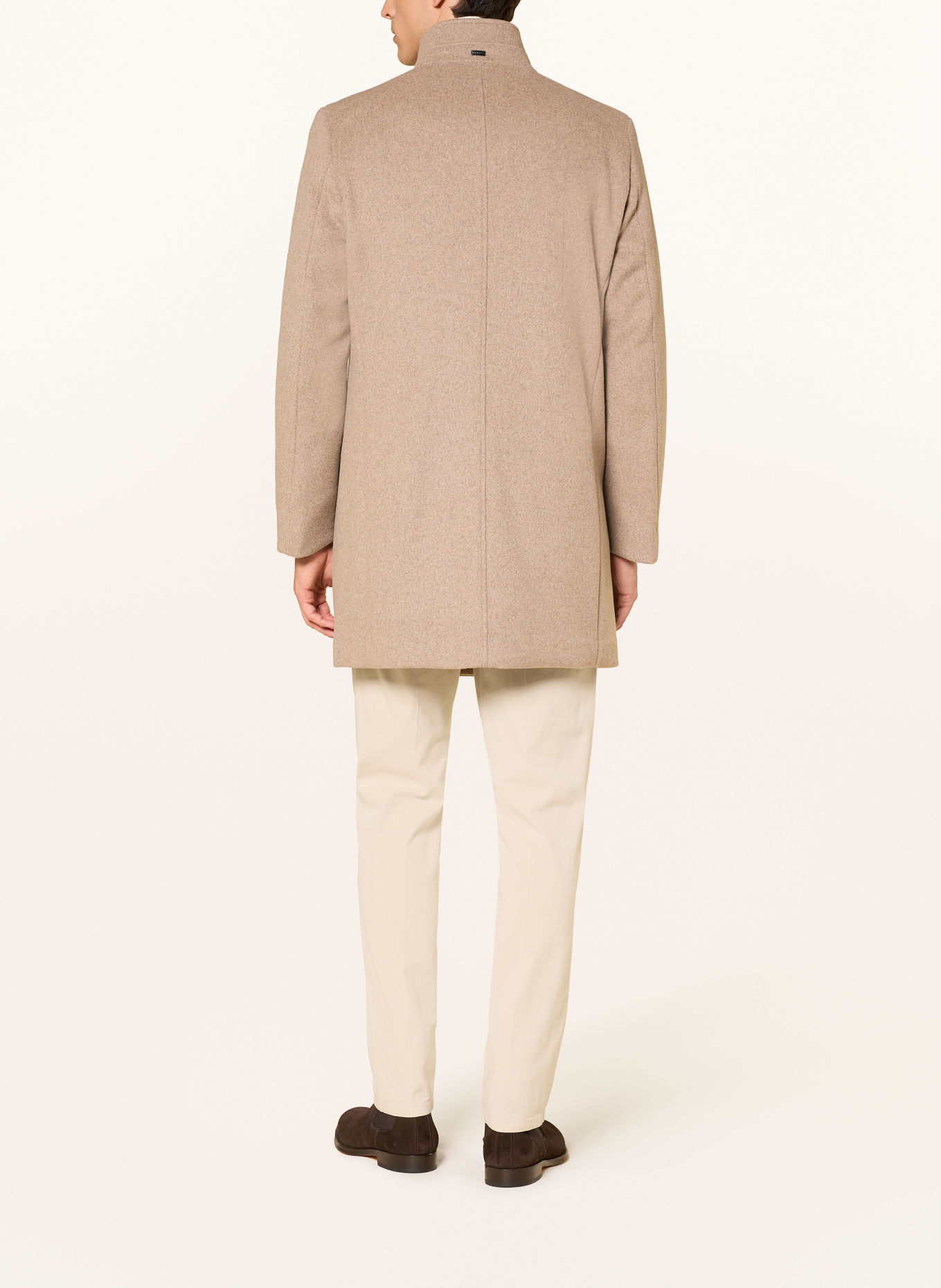 bugatti Coat with removable trim: BEIGE