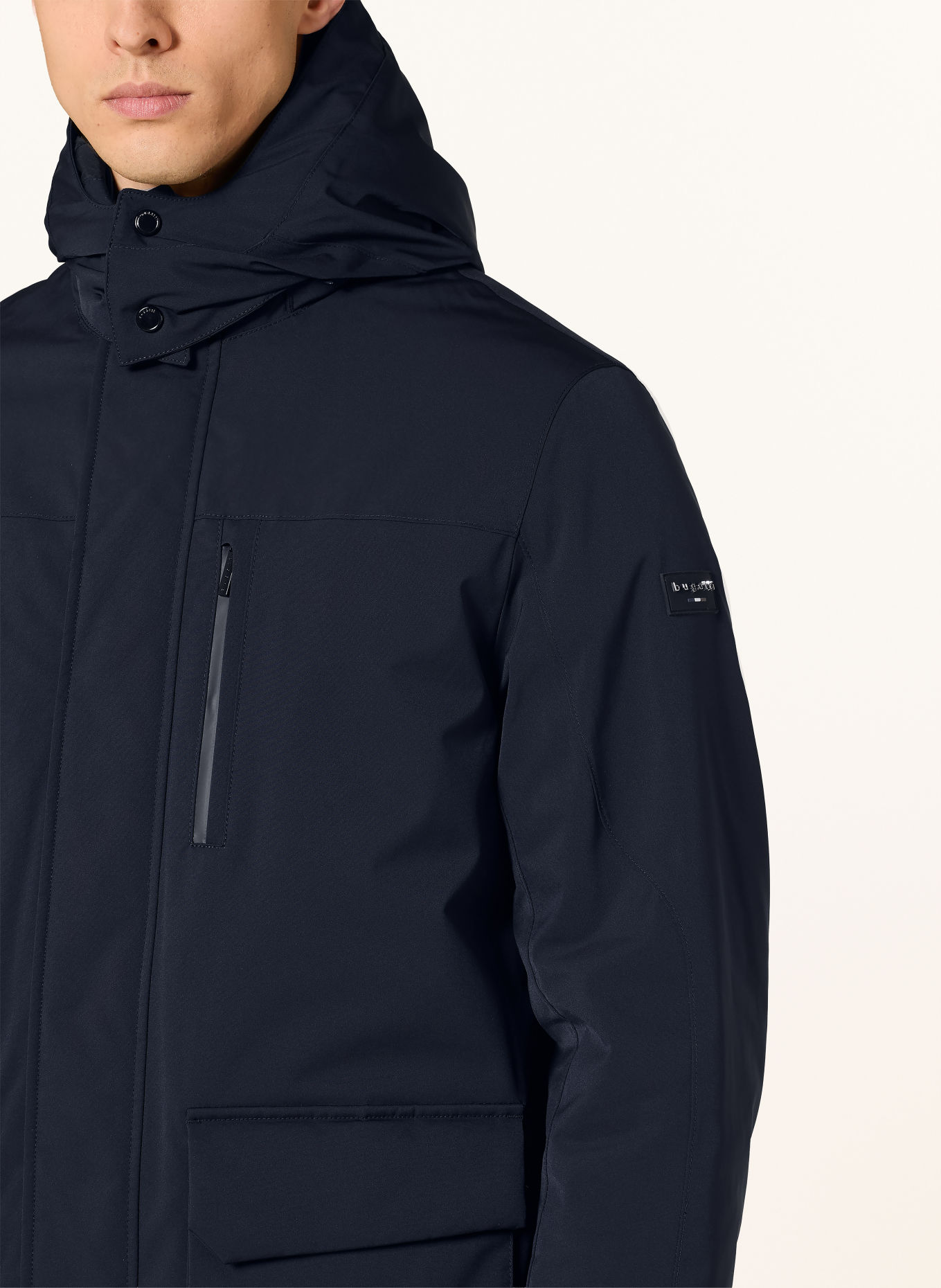 bugatti Parkas med avtagbar huva: MÖRKBLÅ