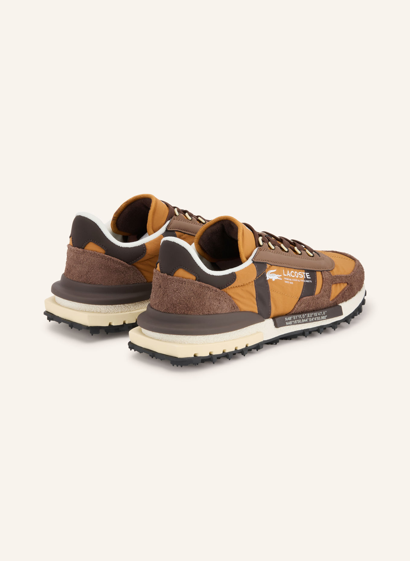 LACOSTE ELITE ACTIVE Sneakers: COGNAC / DARK BROWN / BROWN
