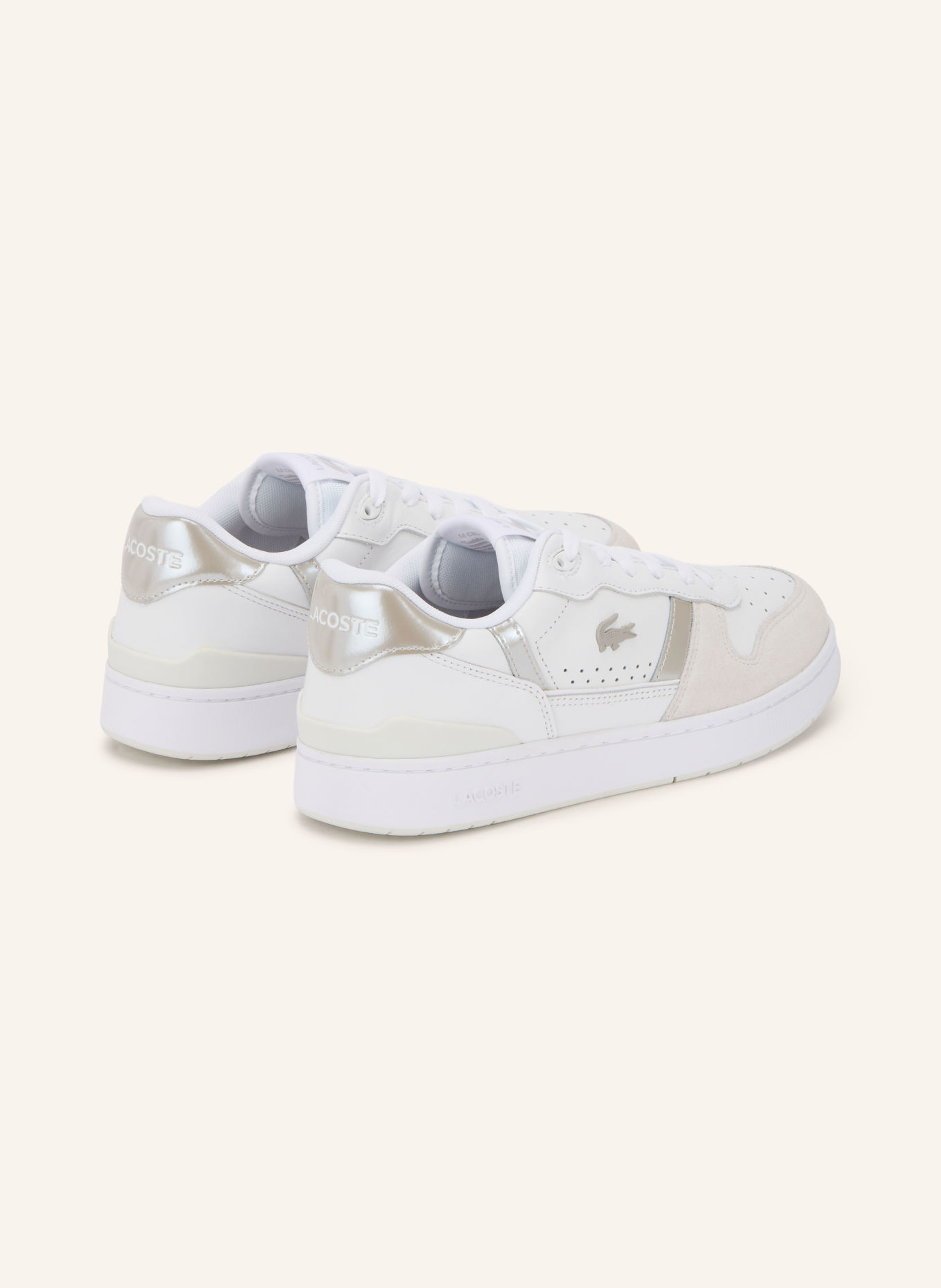 LACOSTE Sneakersy T-CLIP SET: BÍLÁ / STŘÍBRNÁ