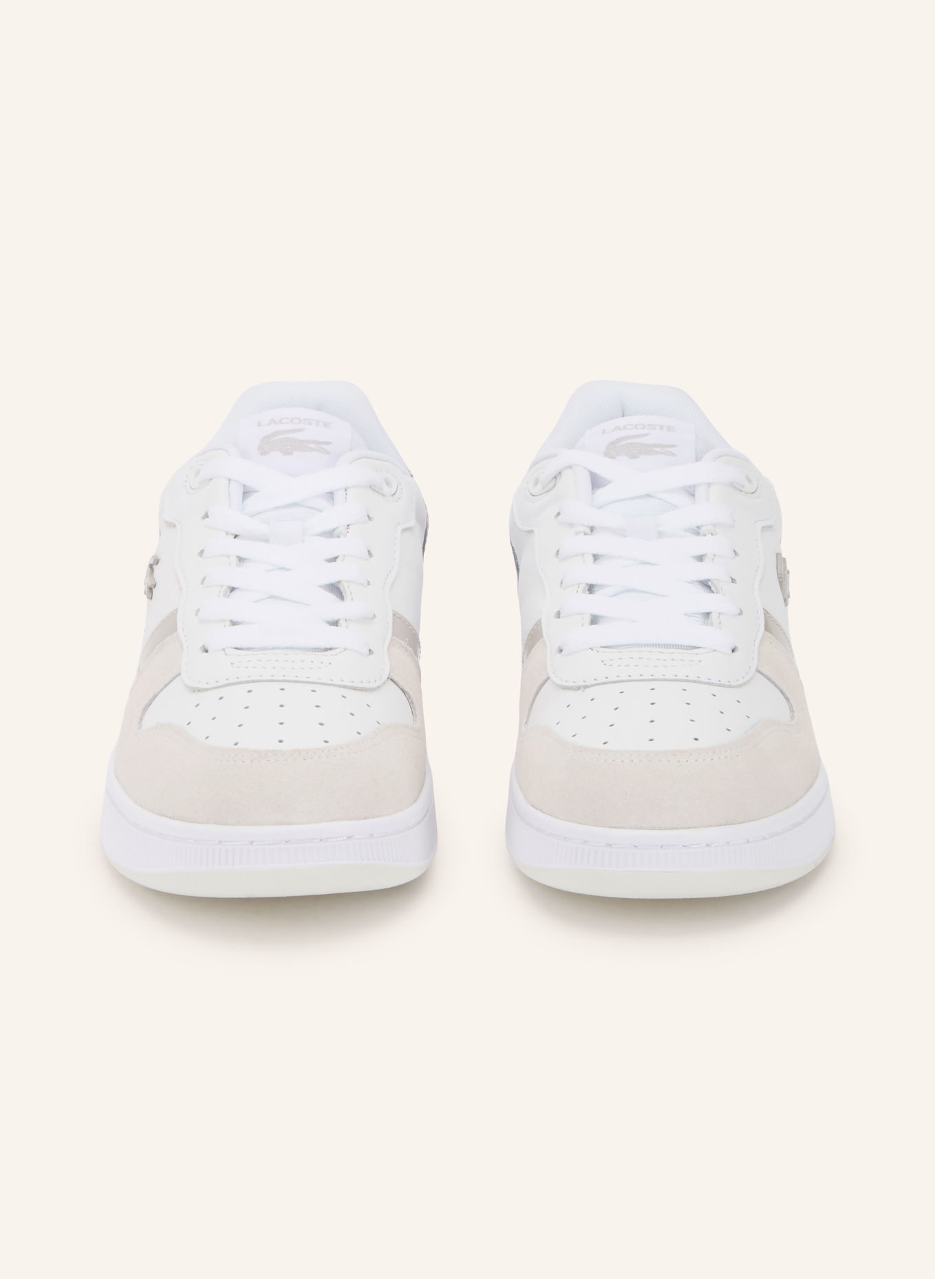 LACOSTE Sneakersy T-CLIP SET: BÍLÁ / STŘÍBRNÁ