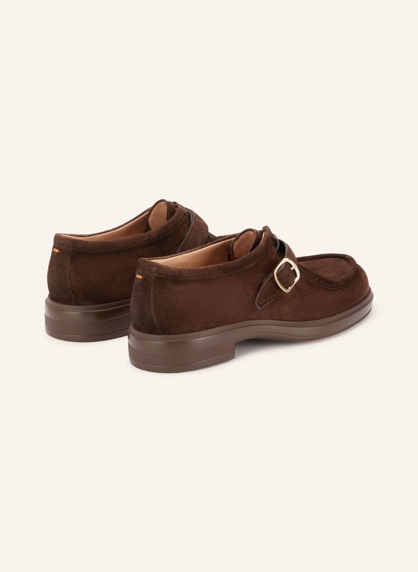 Santoni EASY Loafers: DARK BROWN / GOLD