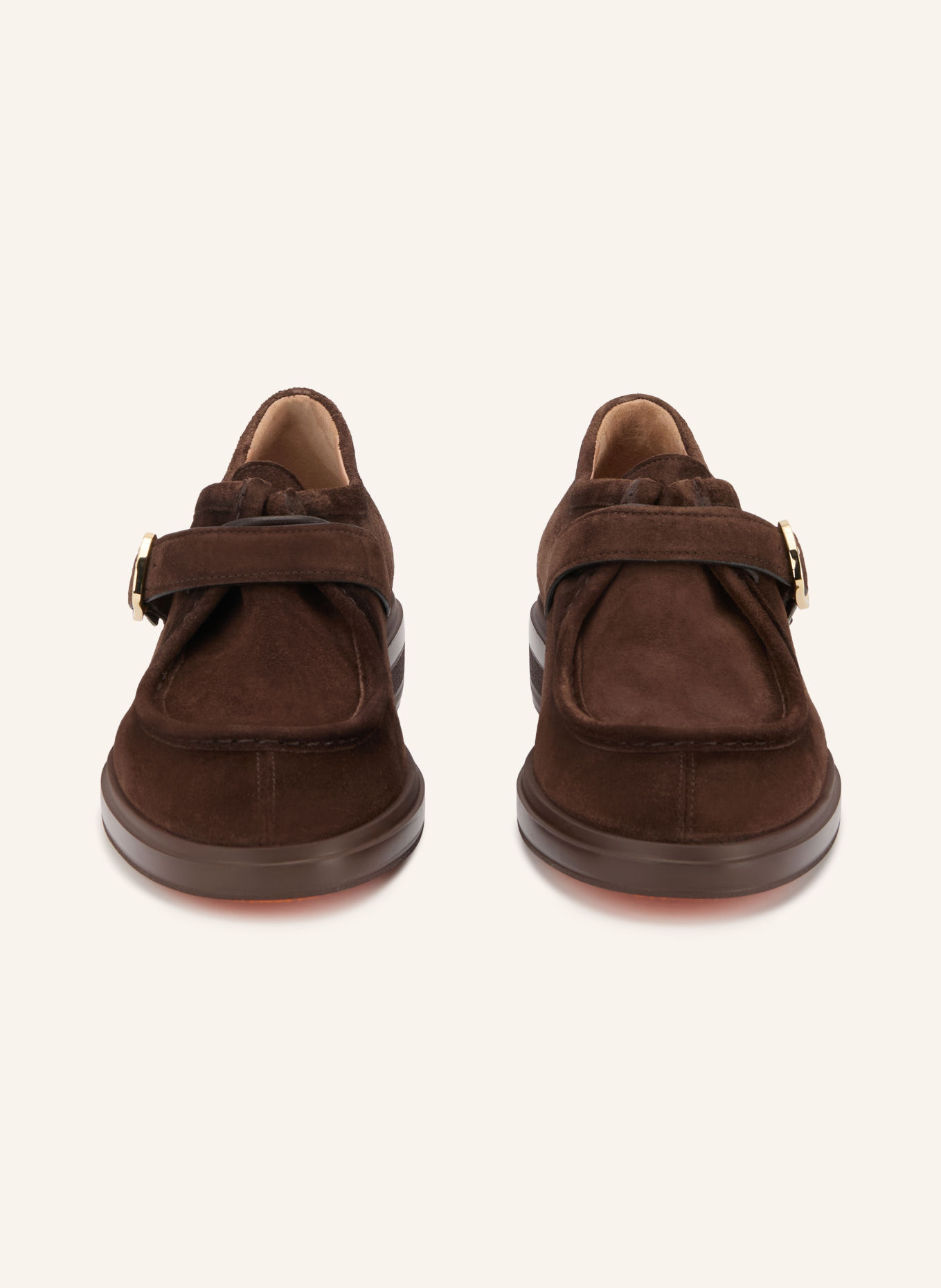 Santoni EASY Loafers: DARK BROWN / GOLD