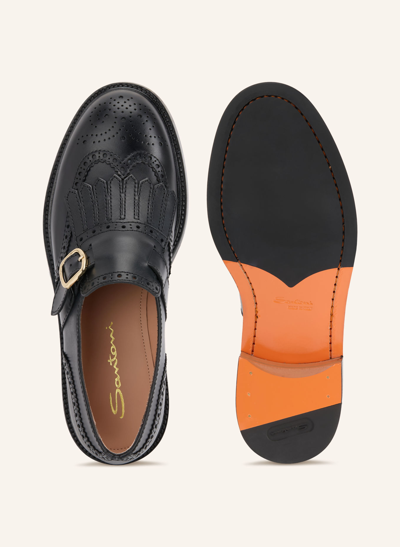 Santoni Monks ELSA: BLACK