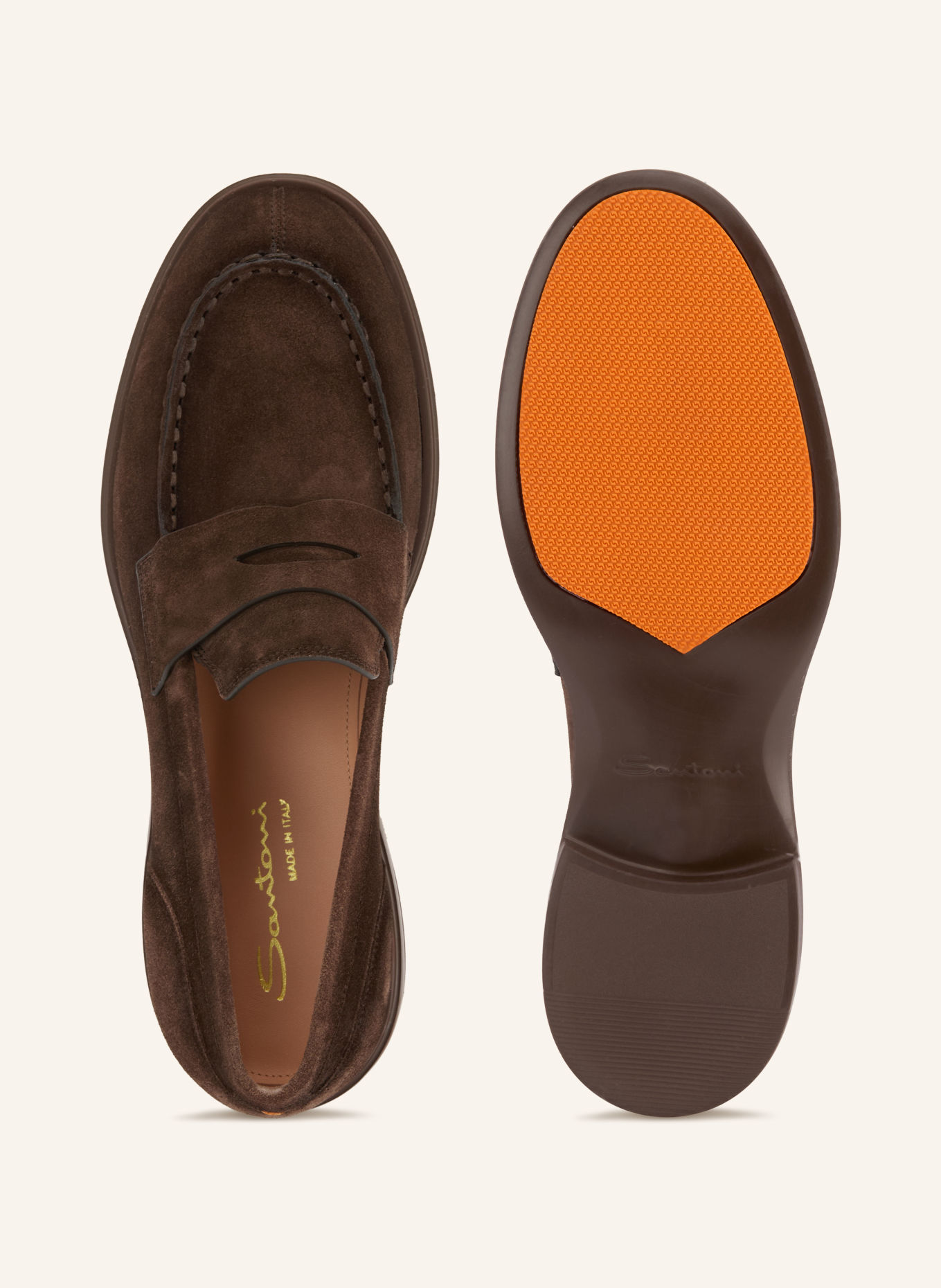 Santoni EASY Penny loafer: DARK BROWN