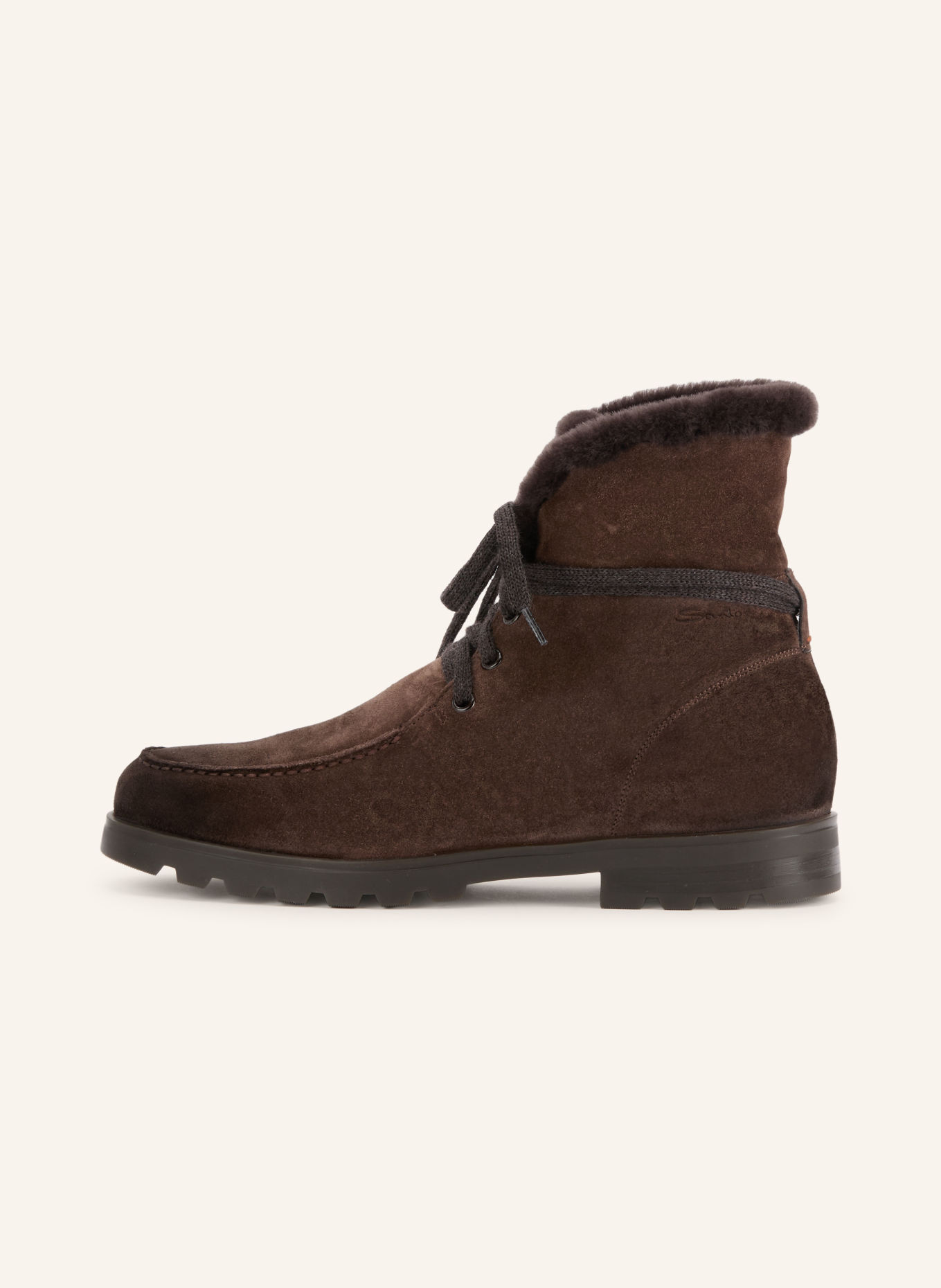 Santoni Lace-up boots: DARK BROWN