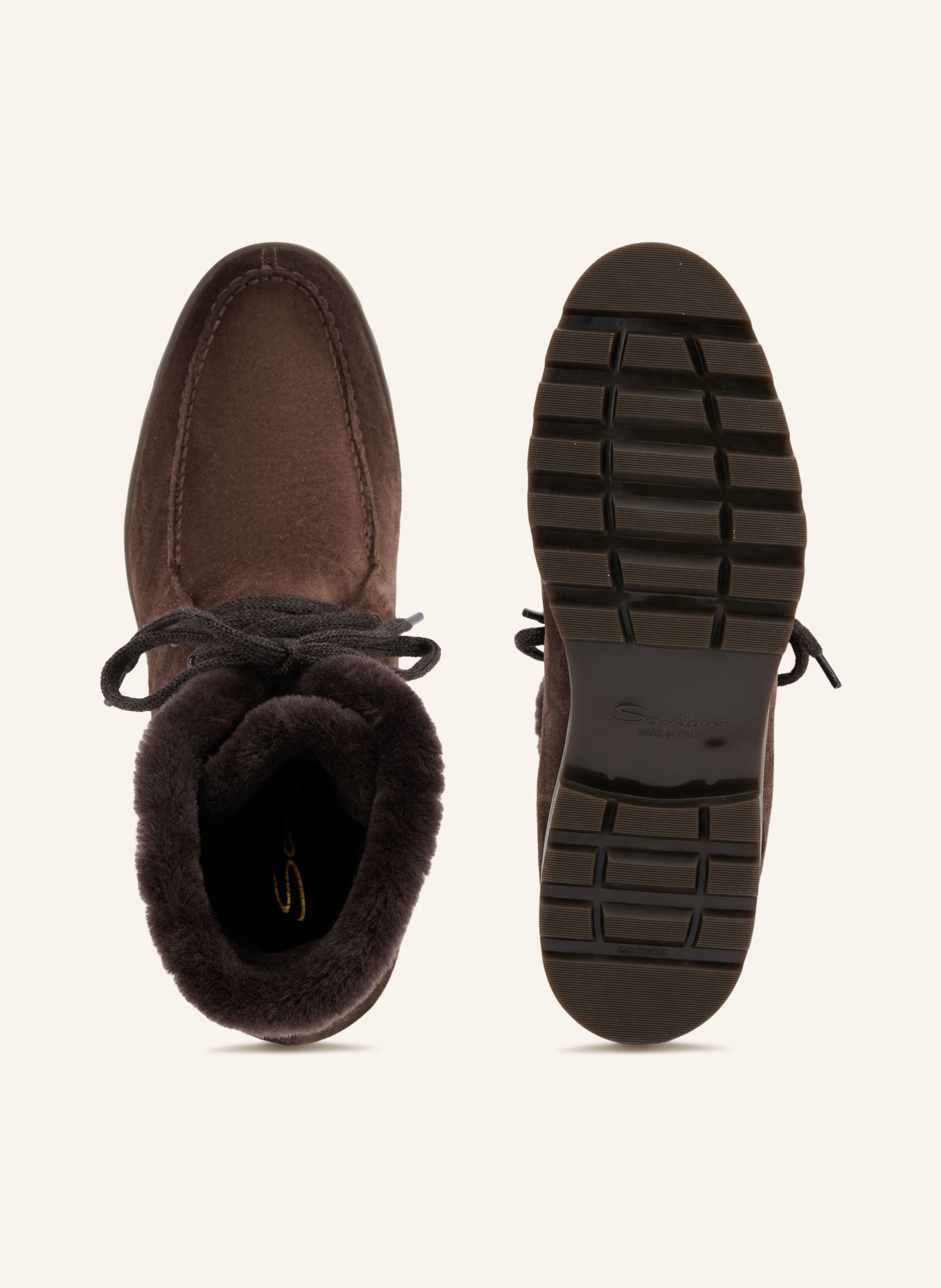 Santoni Lace-up boots: DARK BROWN