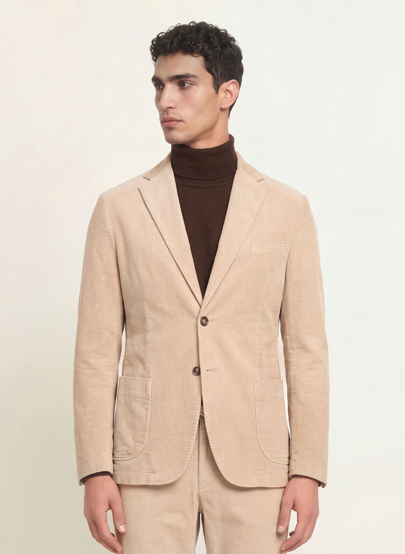 DIGEL move BASIL-PPT Modern Fit Corduroy Suit Jacket: 74 BEIGE