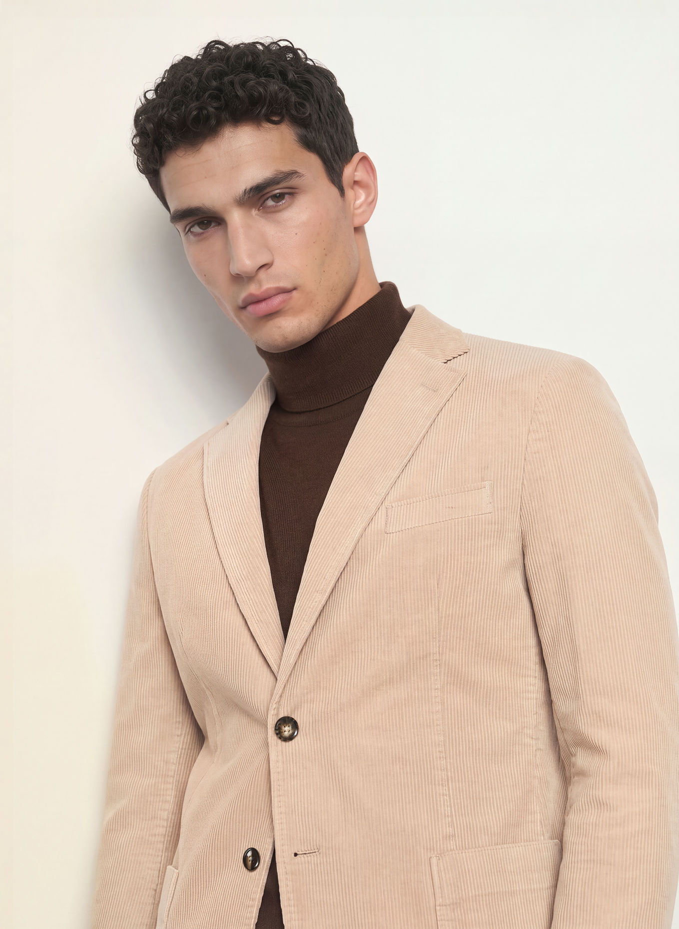 DIGEL move BASIL-PPT Modern Fit Corduroy Suit Jacket: 74 BEIGE
