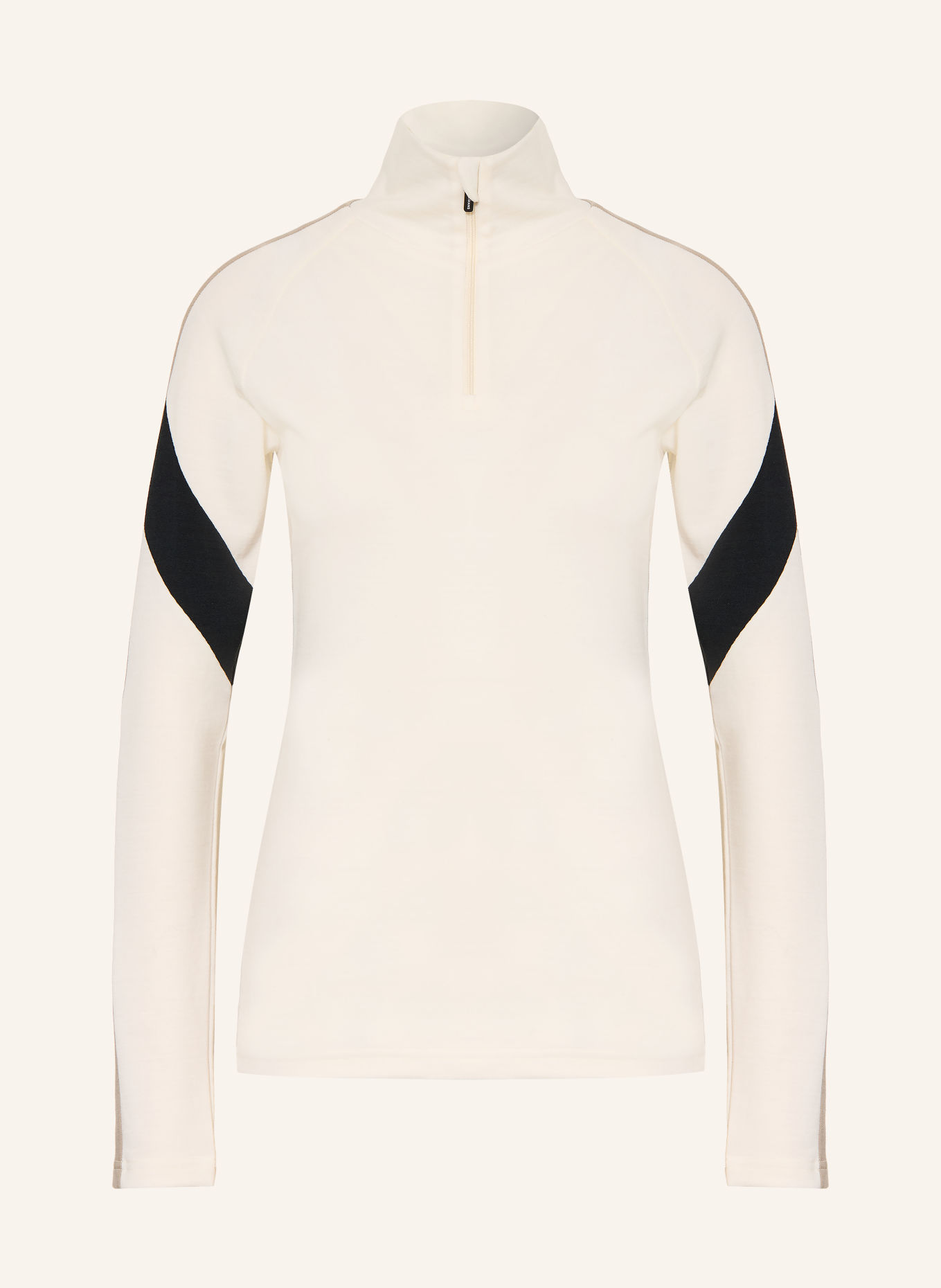 WE NORWEGIANS ZERMATT Midlayer with Merino Wool: CREAM / BEIGE / BLACK
