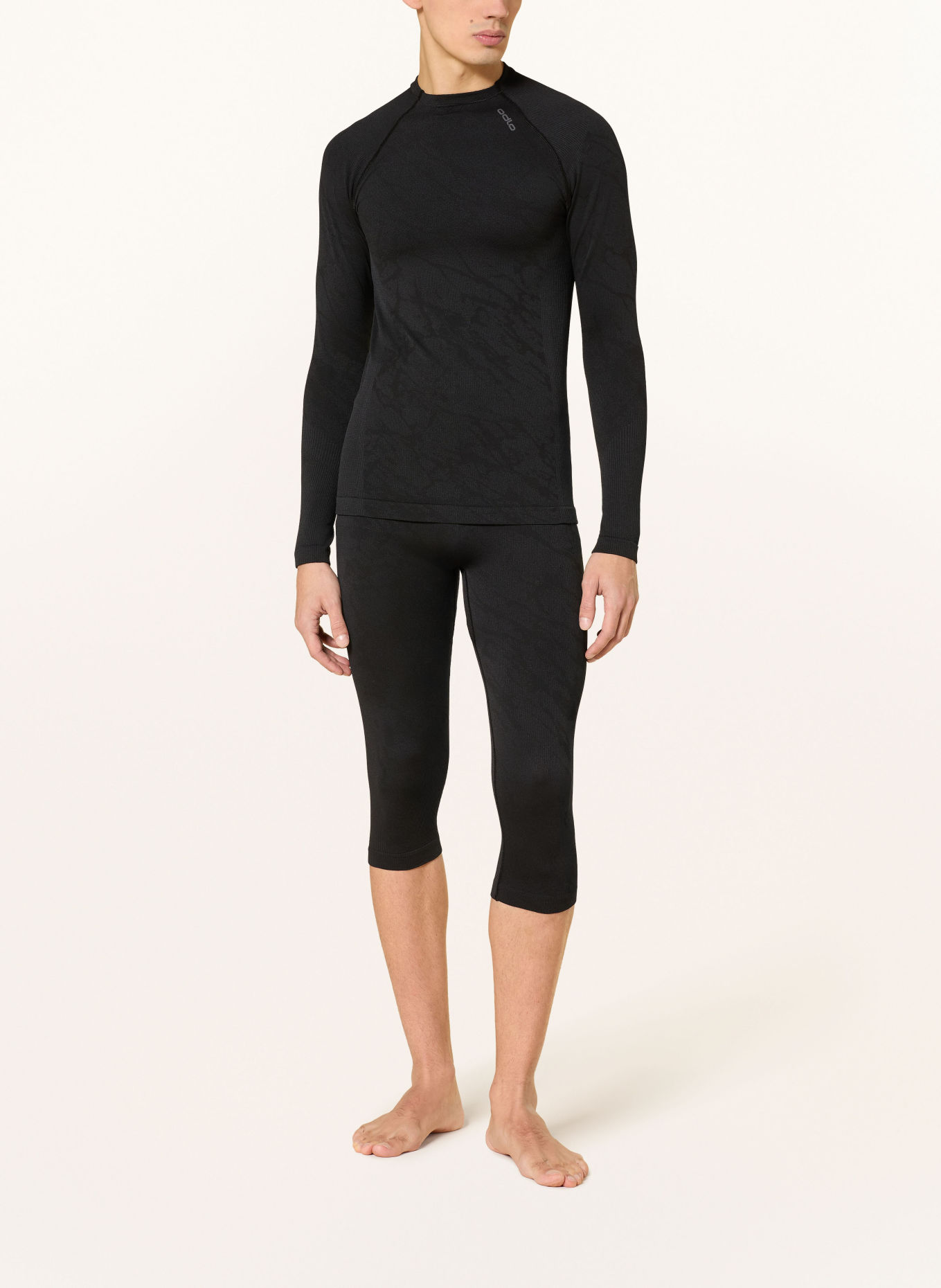 odlo Funktionswäsche-Hose PERFORMANCE WARM BLACKCOMB mit verkürzter Beinlänge: SCHWARZ