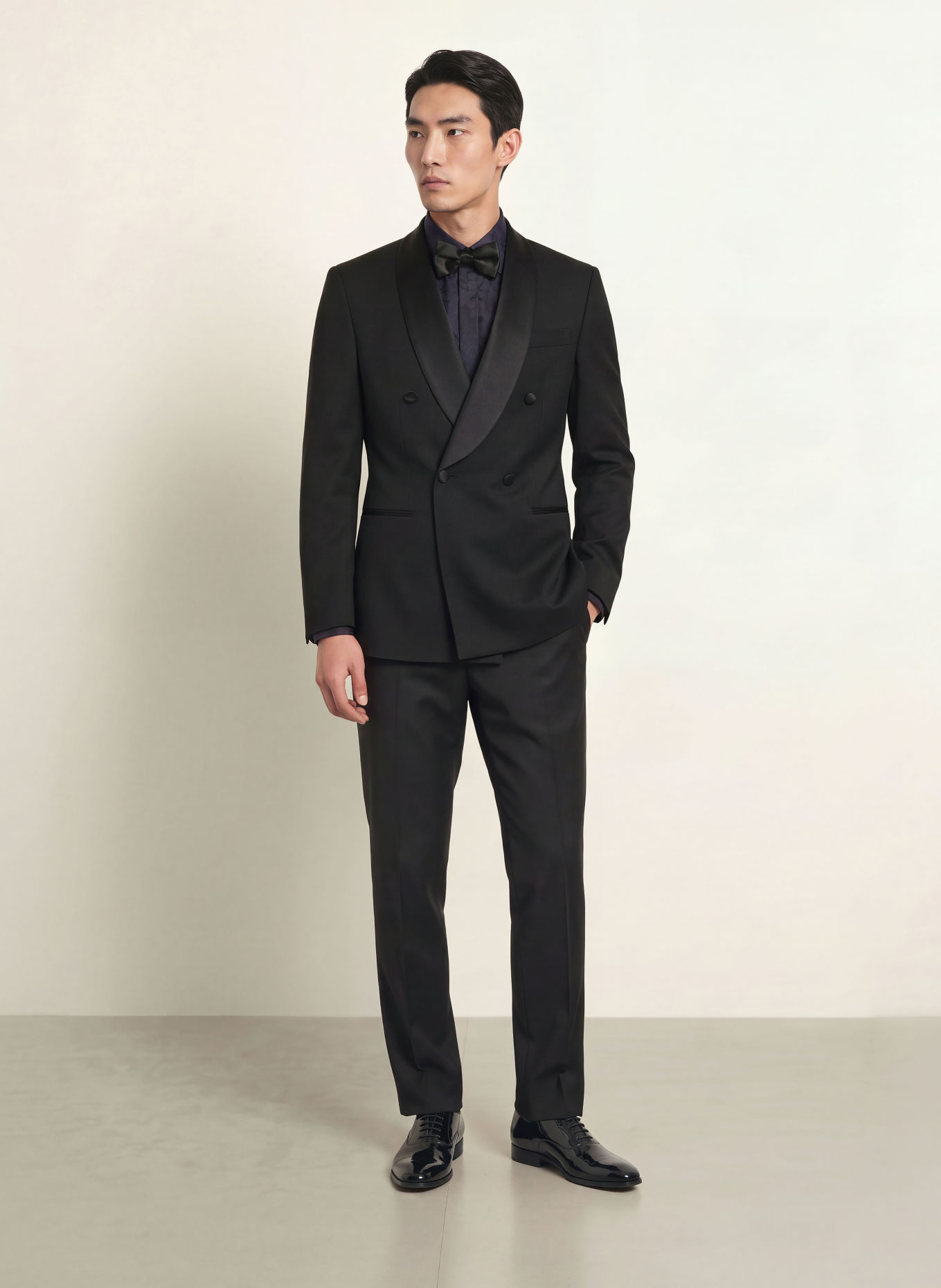 Stenströms Smoking-Hemd Slimline Fit: SCHWARZ