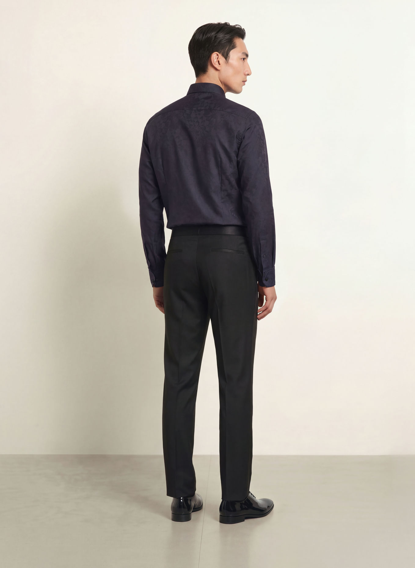 Stenströms Smoking-Hemd Slimline Fit: SCHWARZ
