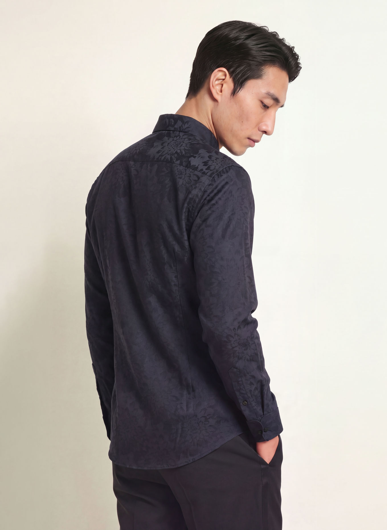 Stenströms Smoking-Hemd Slimline Fit: SCHWARZ