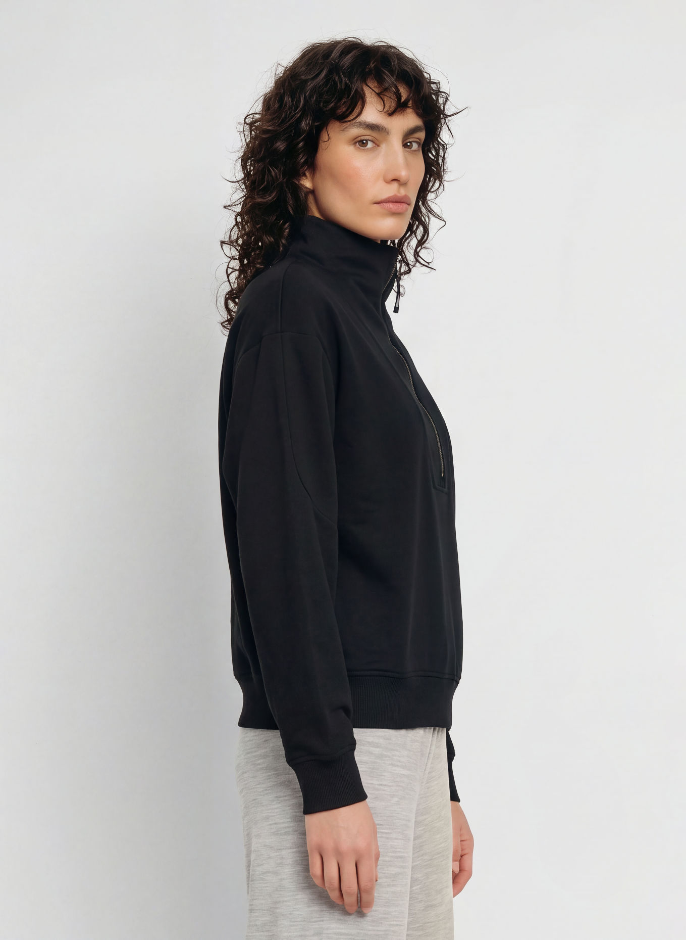 icebreaker MERINO BLEND 150 DRIFT Midlayer with merino wool: BLACK