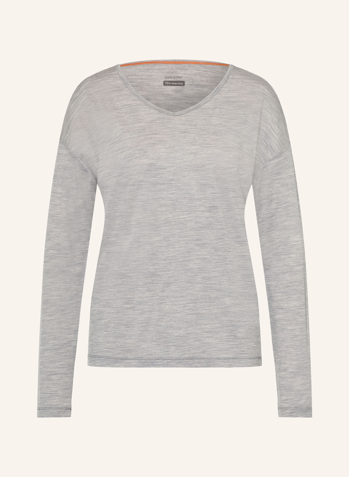 icebreaker MERINO 150 LODGE functional shirt made of merino wool: GRAY