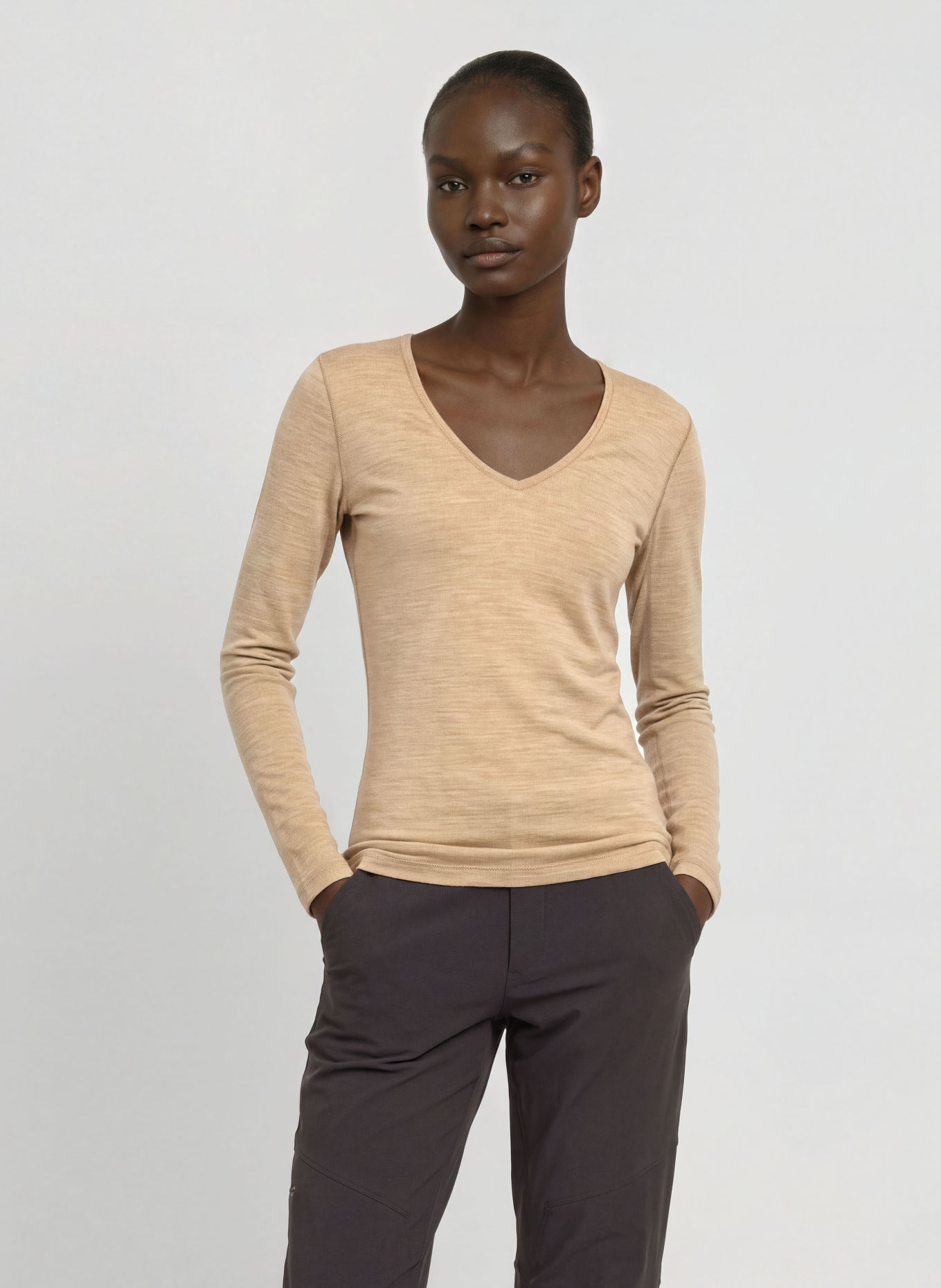 icebreaker MERINO 200 OASIS Functional shirt made of merino wool: LIGHT BROWN
