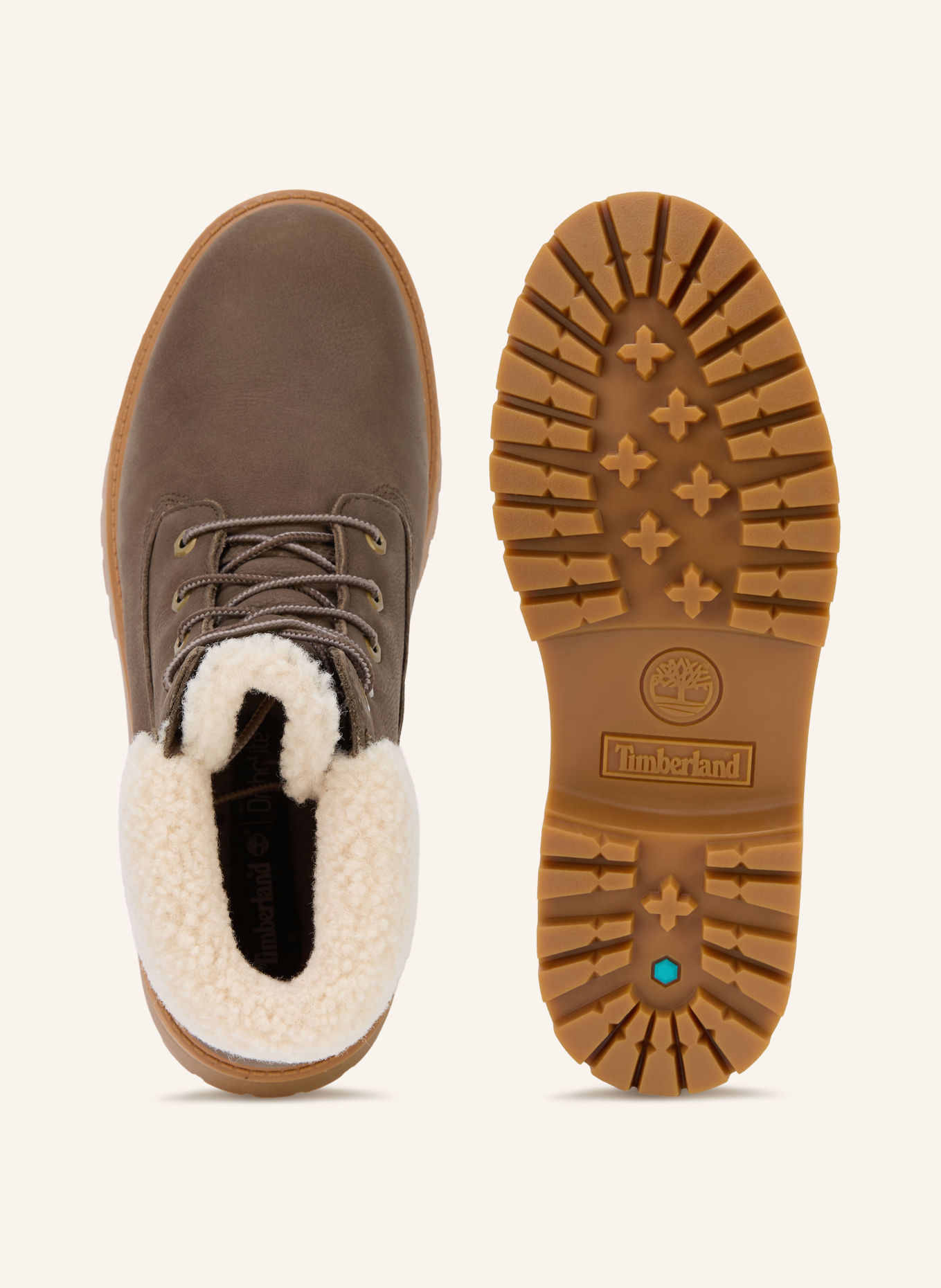 Timberland Šněrovací boty STONE STREET MID WARM LINED WATERPROOF: TMAVĚ HNĚDÁ / KRÉMOVÁ