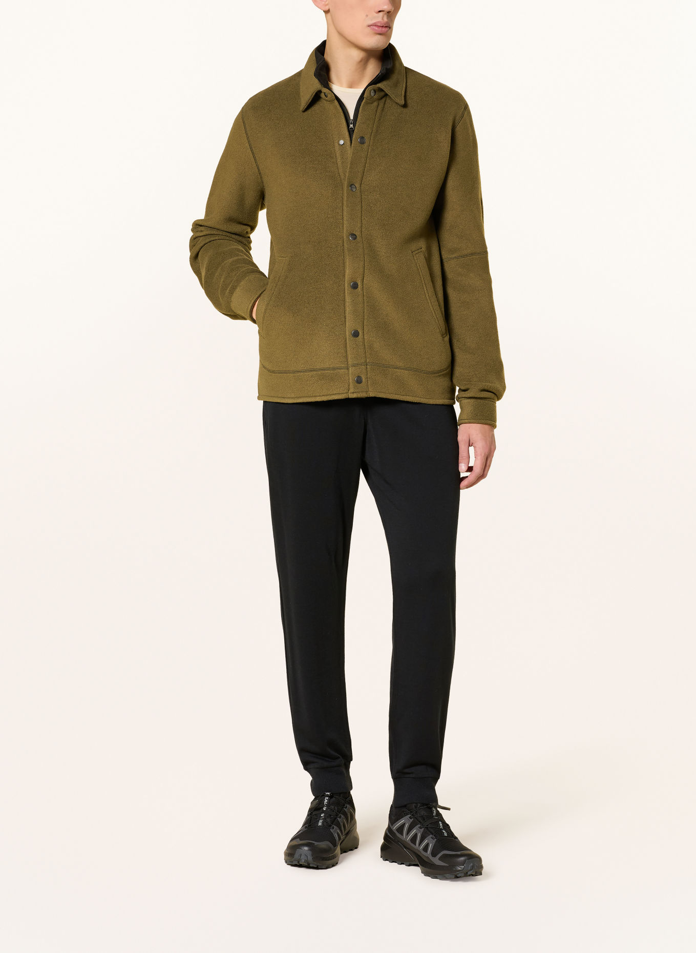 icebreaker Fleecejacke MER 800 RF CLASSIC mit Merinowolle: KHAKI