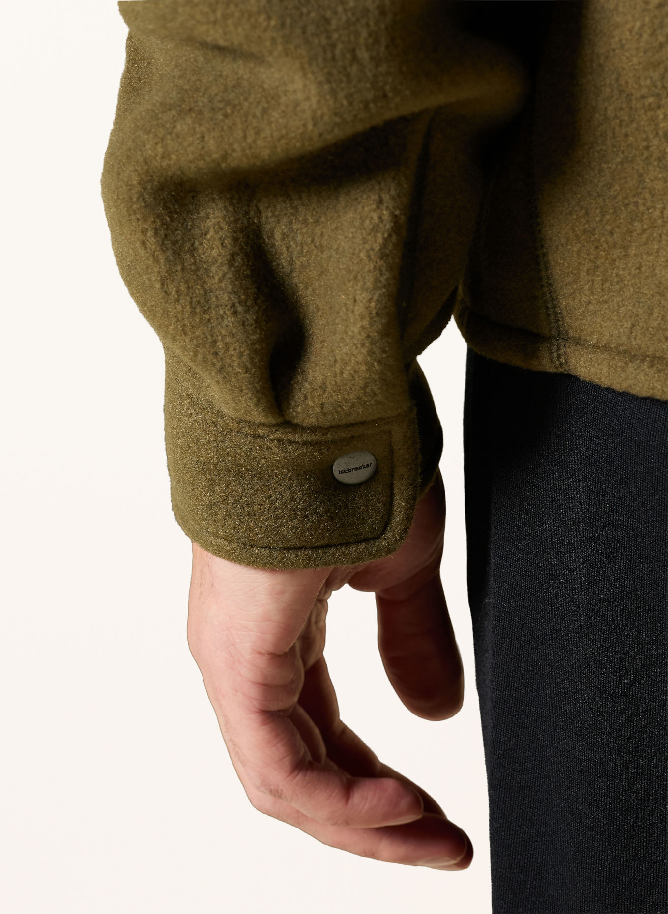 icebreaker Fleecejacke MER 800 RF CLASSIC mit Merinowolle: KHAKI