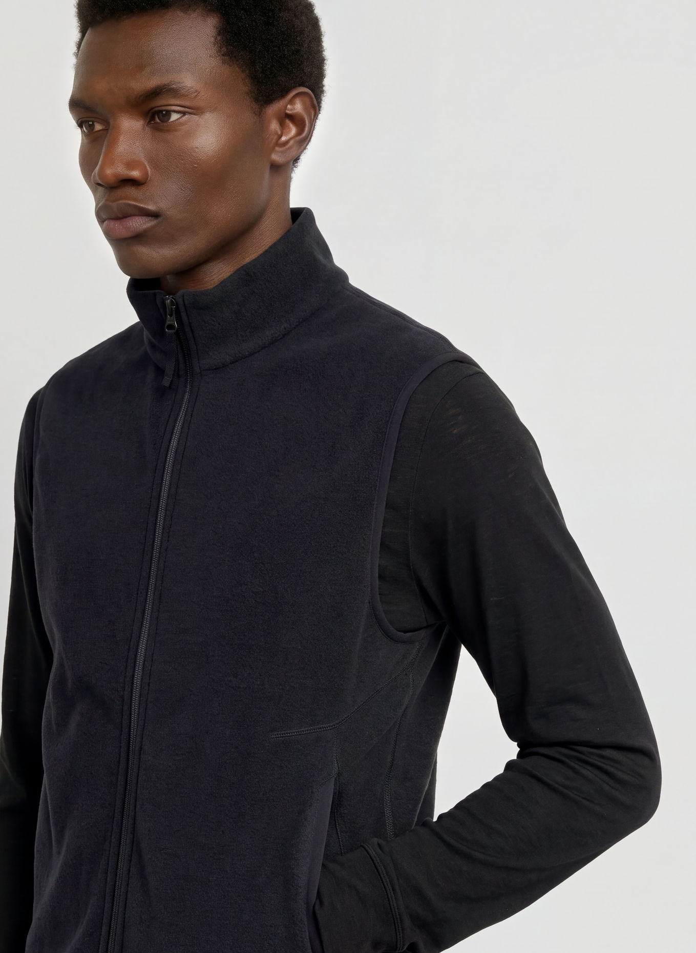icebreaker 800 REALFLEECE™ CLASSIC Fleece Vest with Merino Wool: BLACK