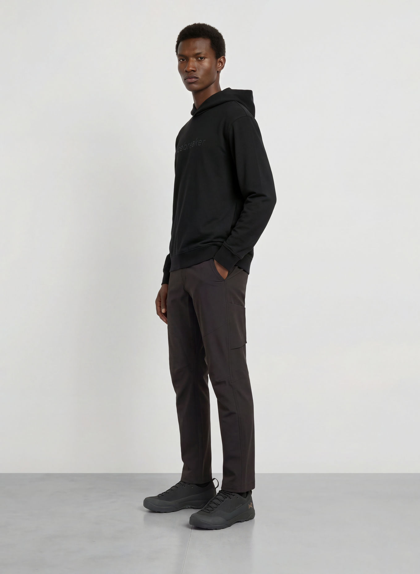 icebreaker 360 REALFLEECE™ ELEMENTAL Hoodie made of merino wool: BLACK
