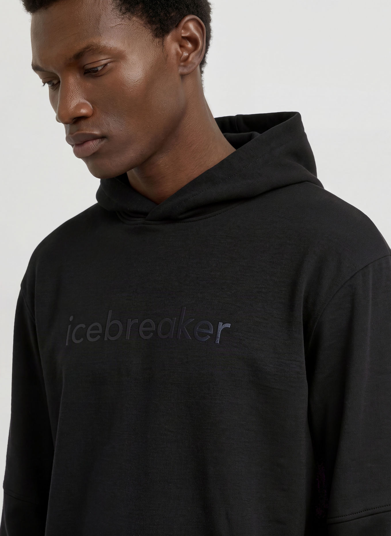 icebreaker 360 REALFLEECE™ ELEMENTAL Hoodie made of merino wool: BLACK