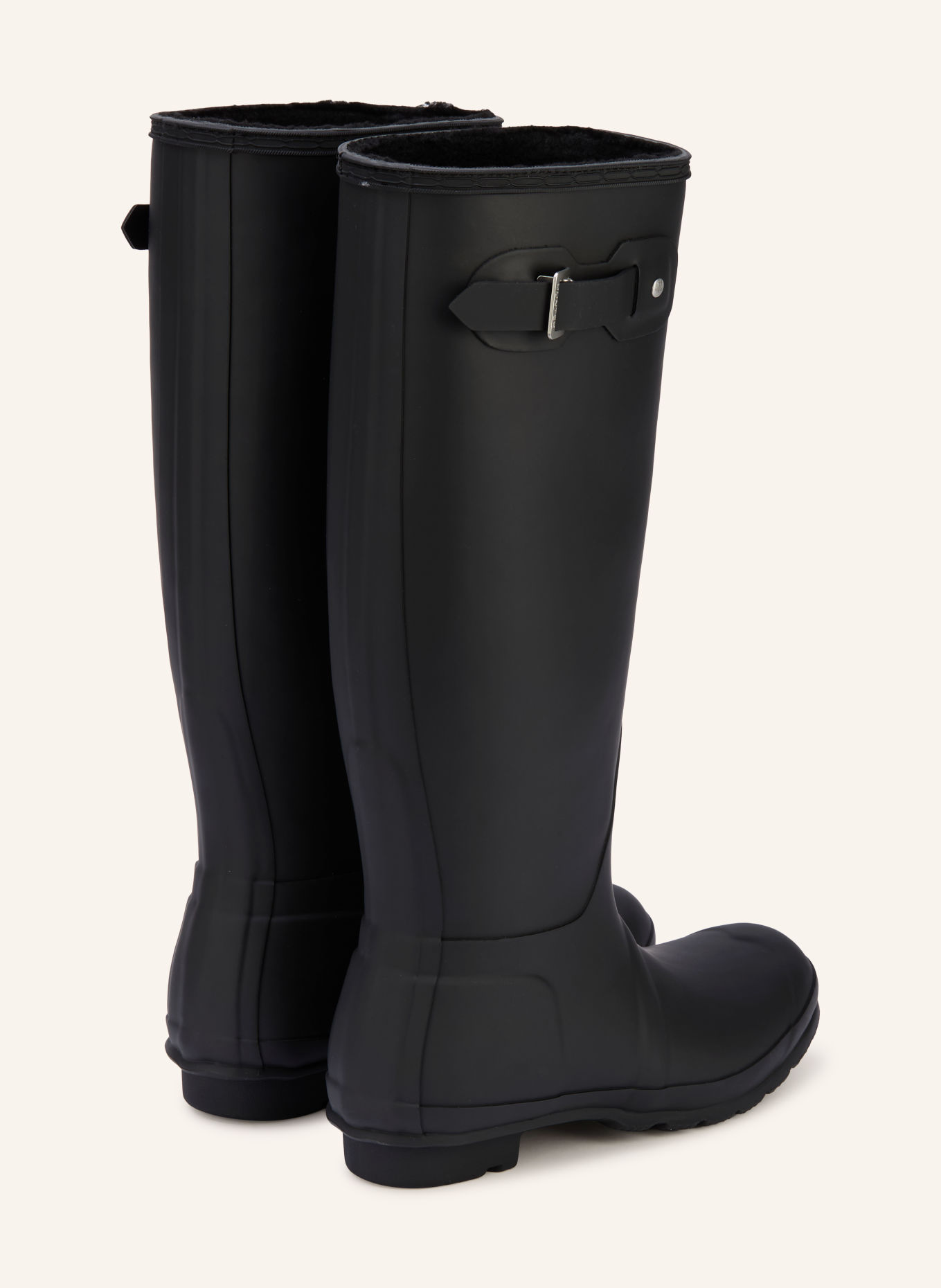 HUNTER Rain boots: BLACK / SILVER