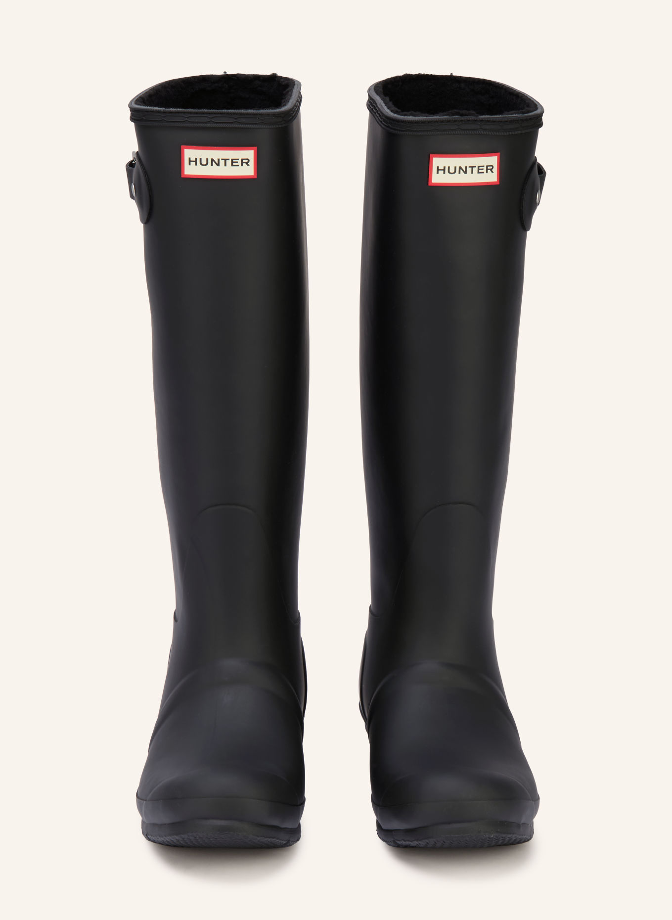 HUNTER Rain boots: BLACK / SILVER