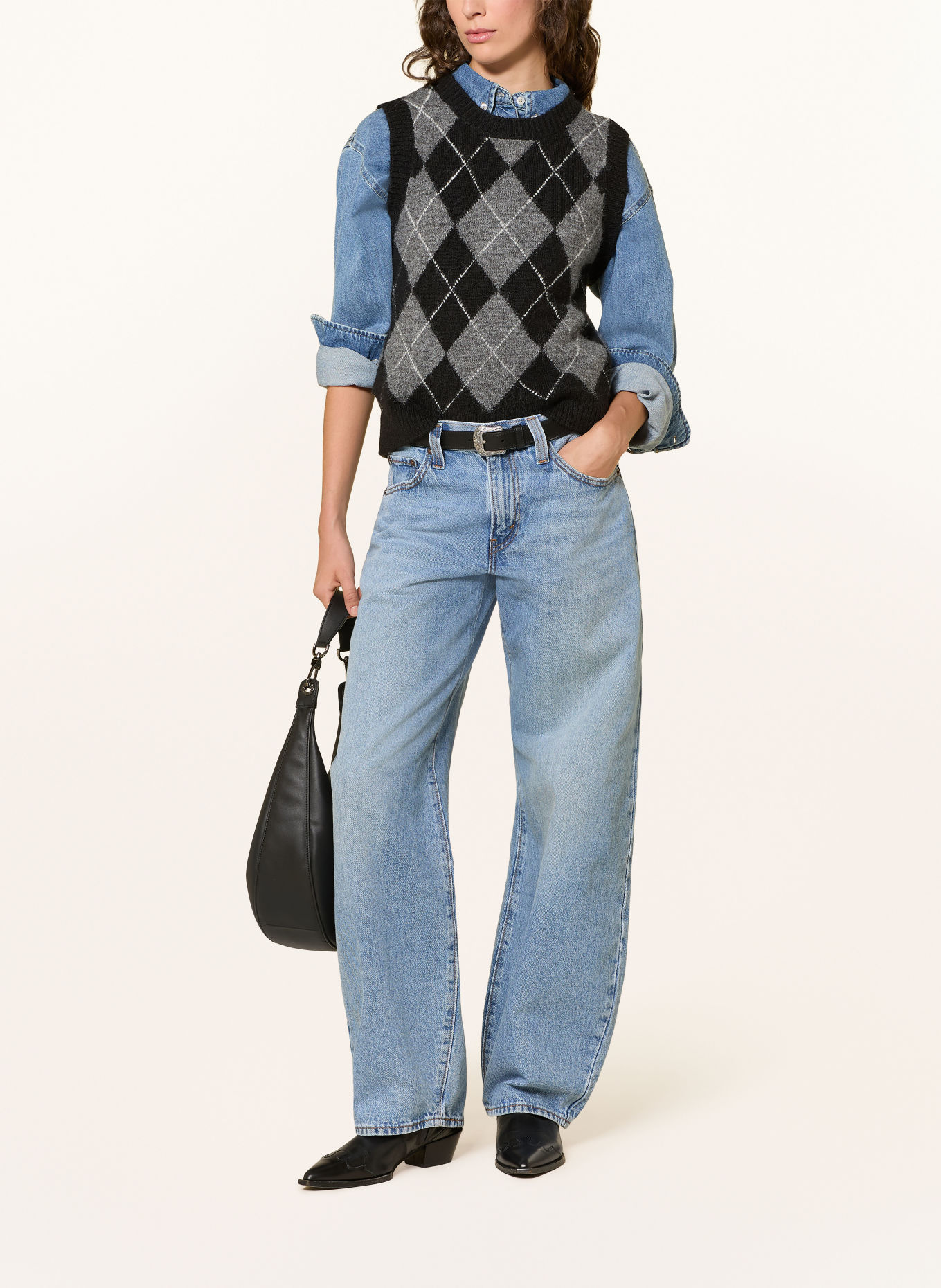 Levi's® Barrel Jeans MIDDY BALLON: 08 Med Indigo - Worn In