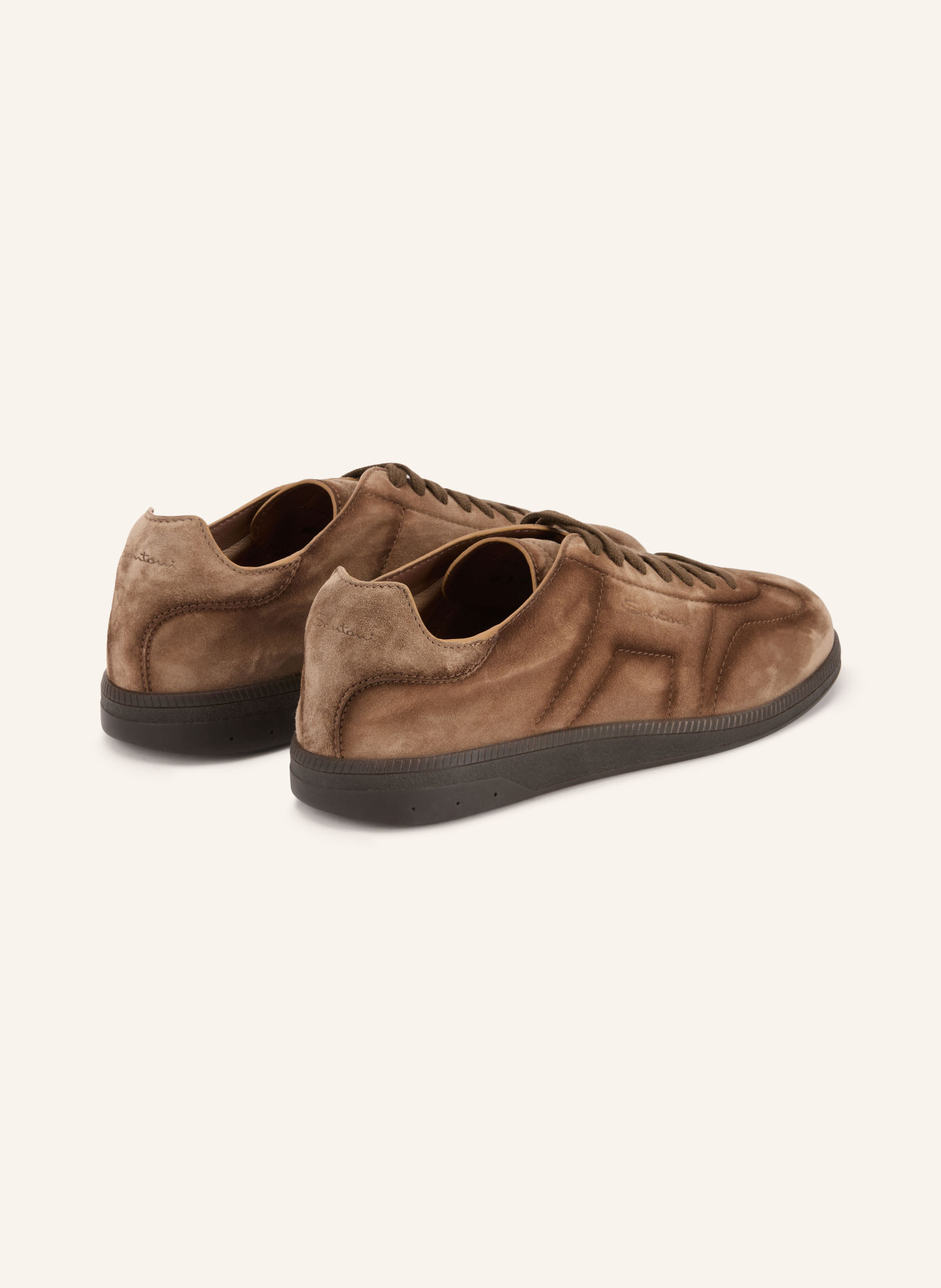 Santoni OLY CUBE Sneakers: LIGHT BROWN / DARK BROWN