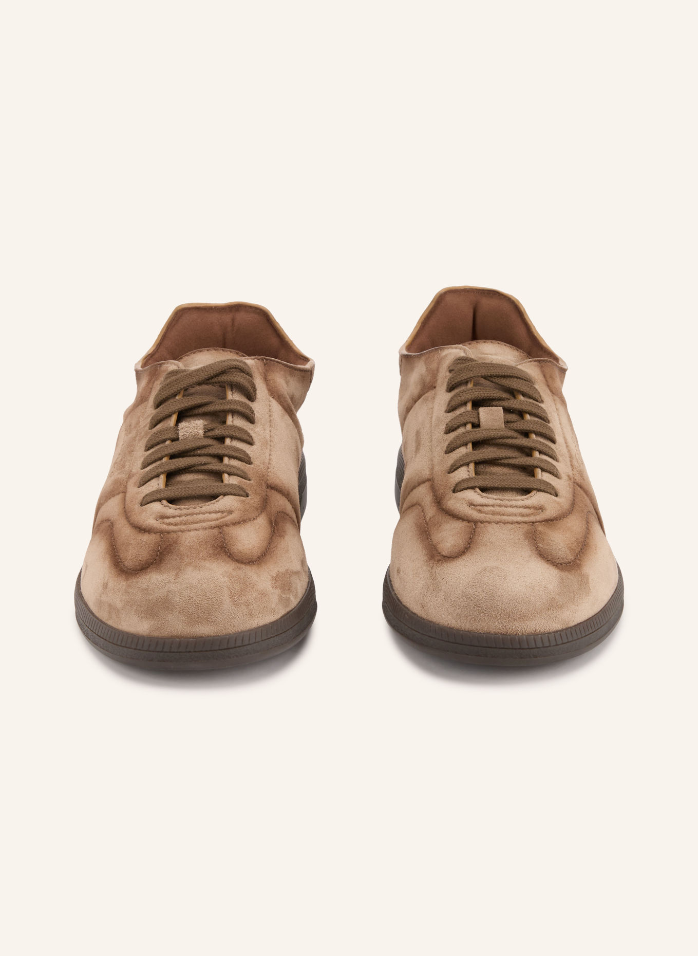 Santoni OLY CUBE Sneakers: LIGHT BROWN / DARK BROWN