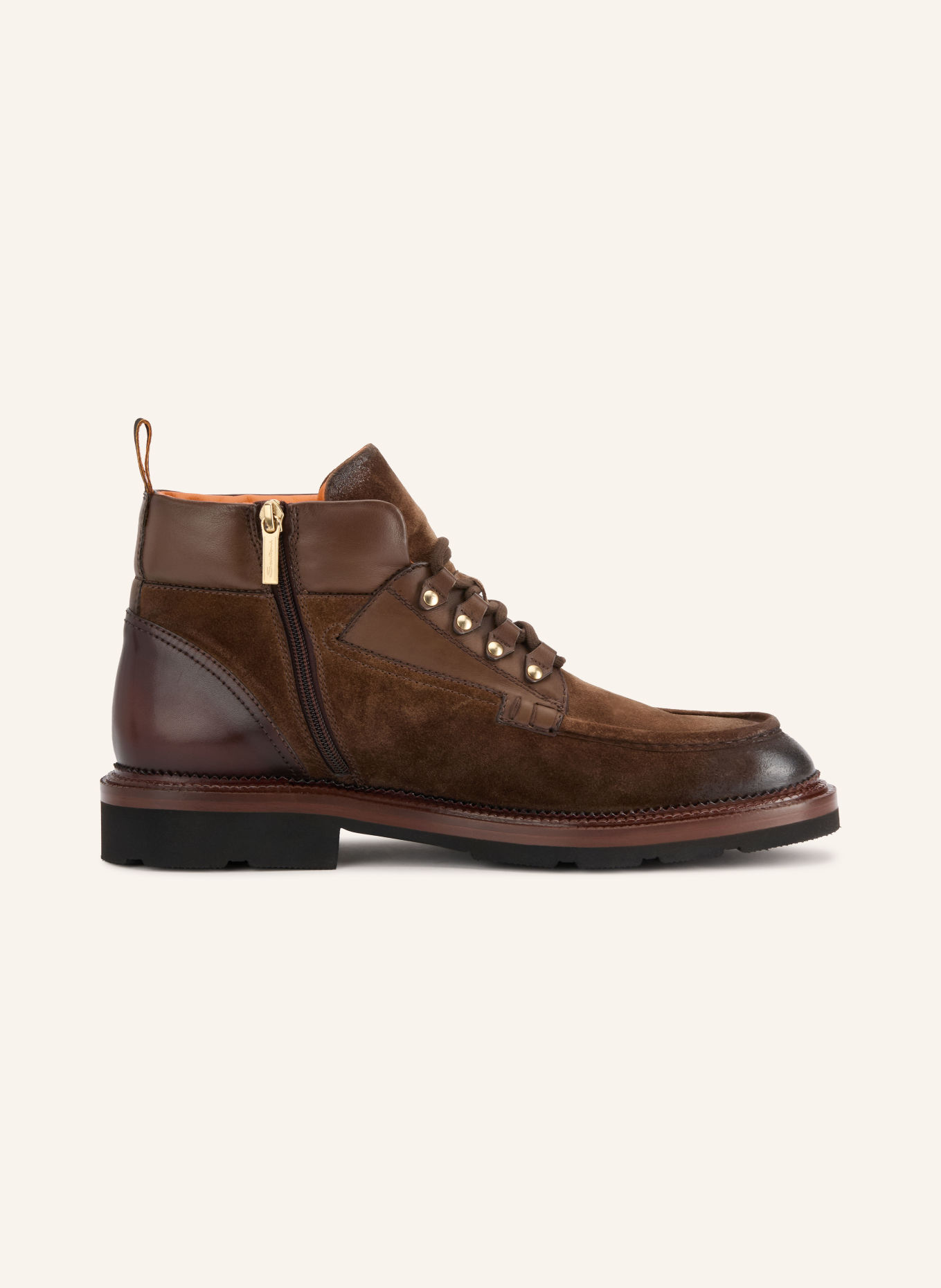 Santoni COLIN Lace-up boots: BROWN / GOLD