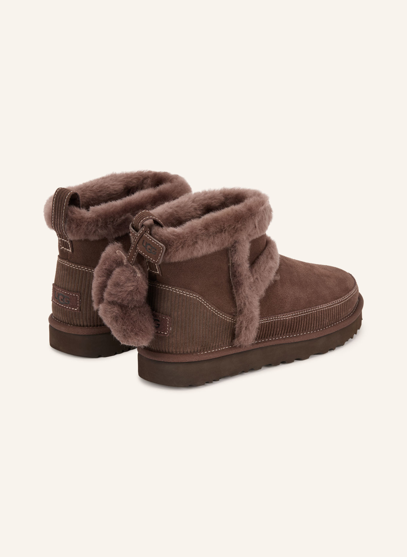 UGG Boots CLASSIC MINI HERITAGE: MARRON FONCÉ