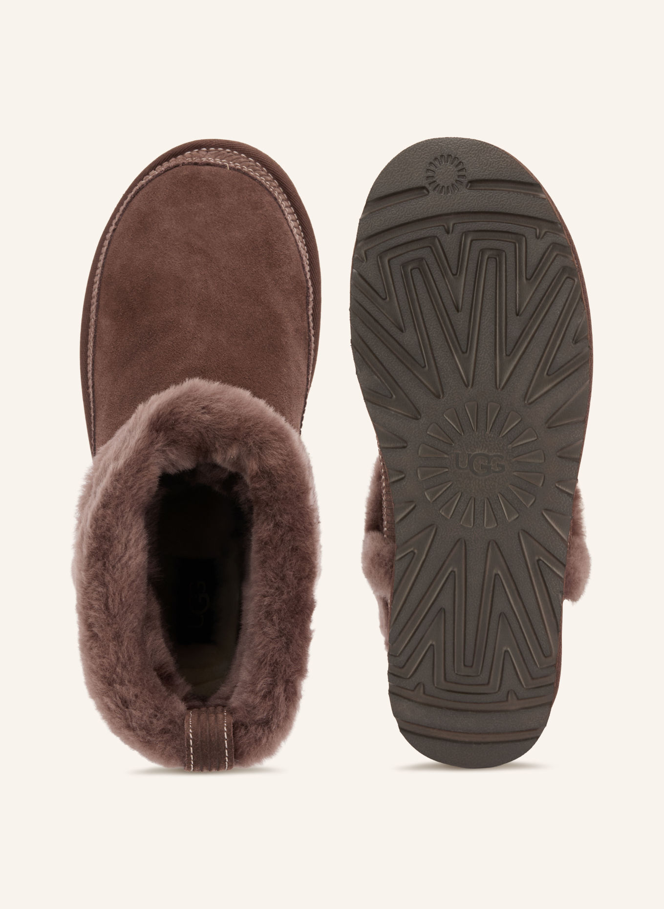 UGG Boots CLASSIC MINI HERITAGE: MARRON FONCÉ