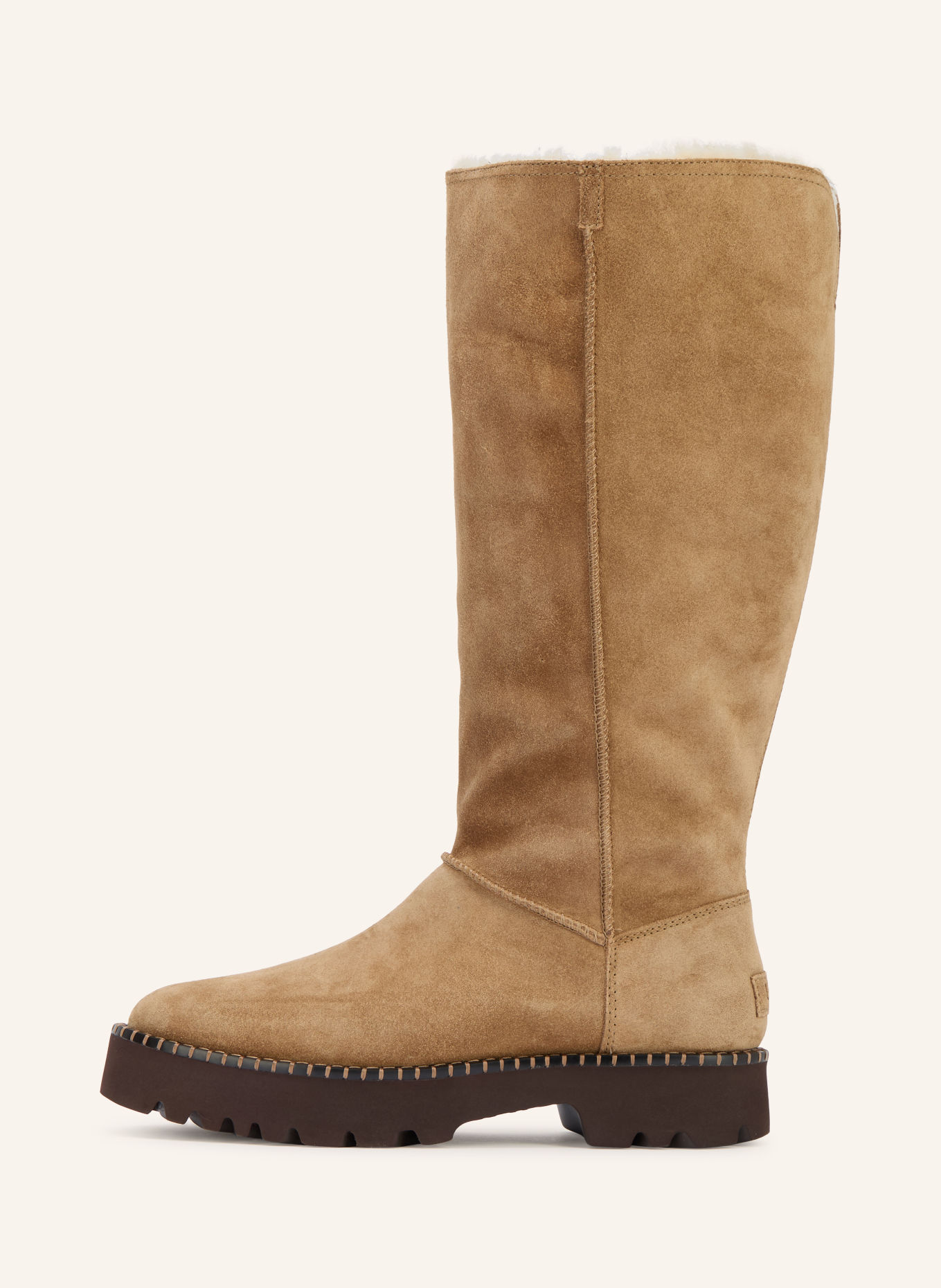 UGG UPTOWNER TALL Platform Boots: LIGHT BROWN
