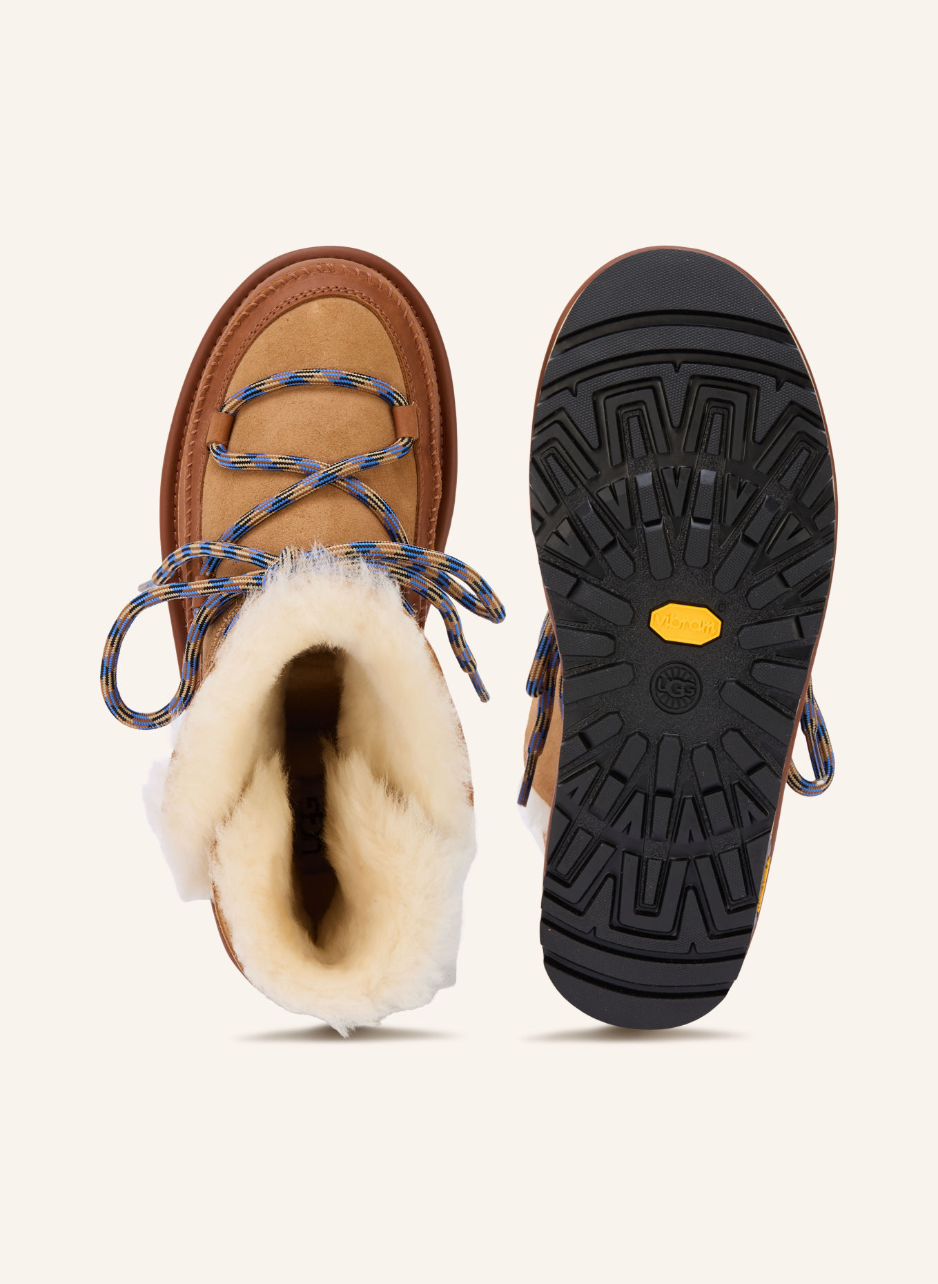 UGG Boots CLASSIC TREAD BOOT: HNĚDÁ / VELBLOUDÍ