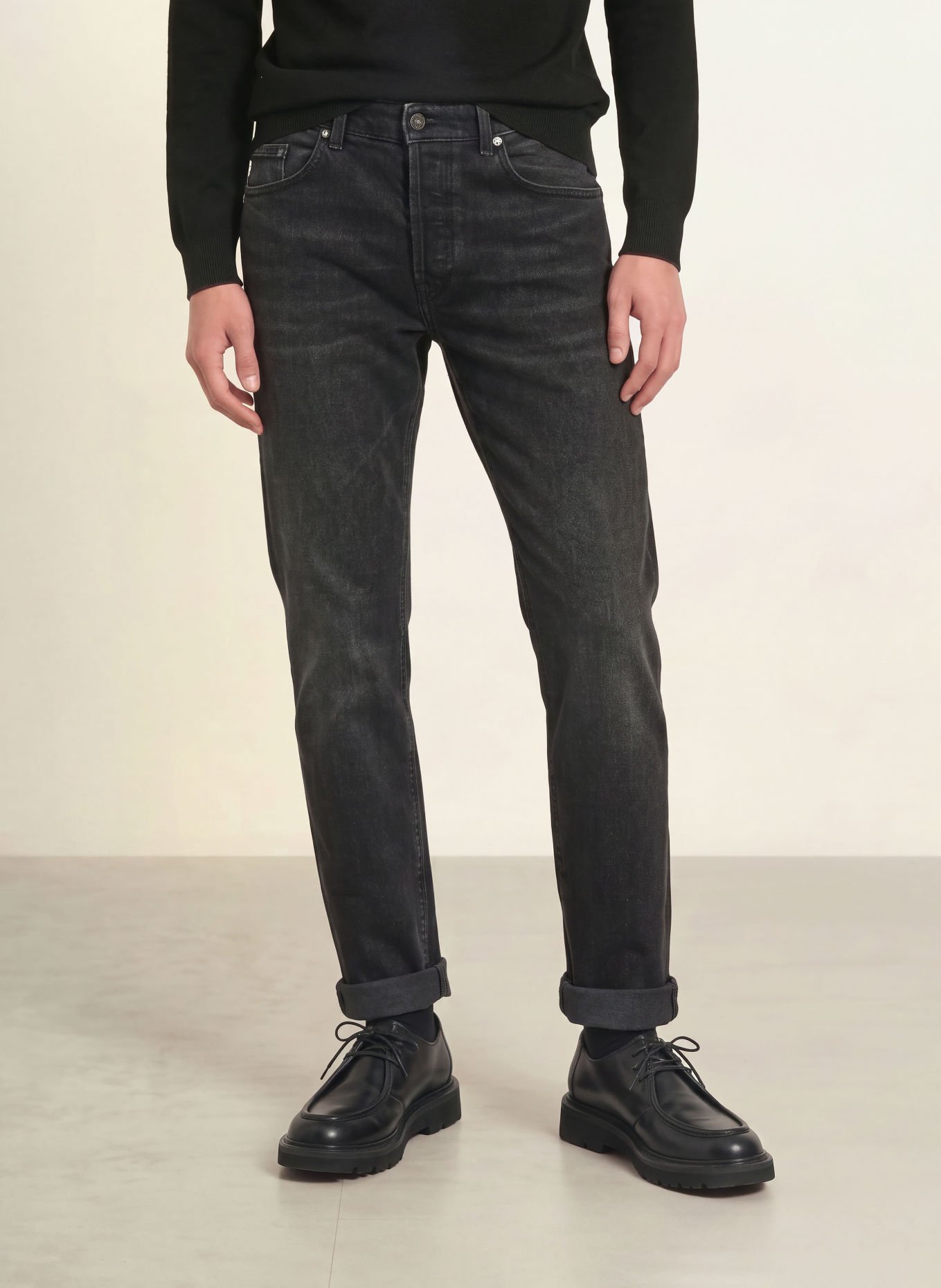 Dondup Džíny ICON Slim Fit: 999 BLACK