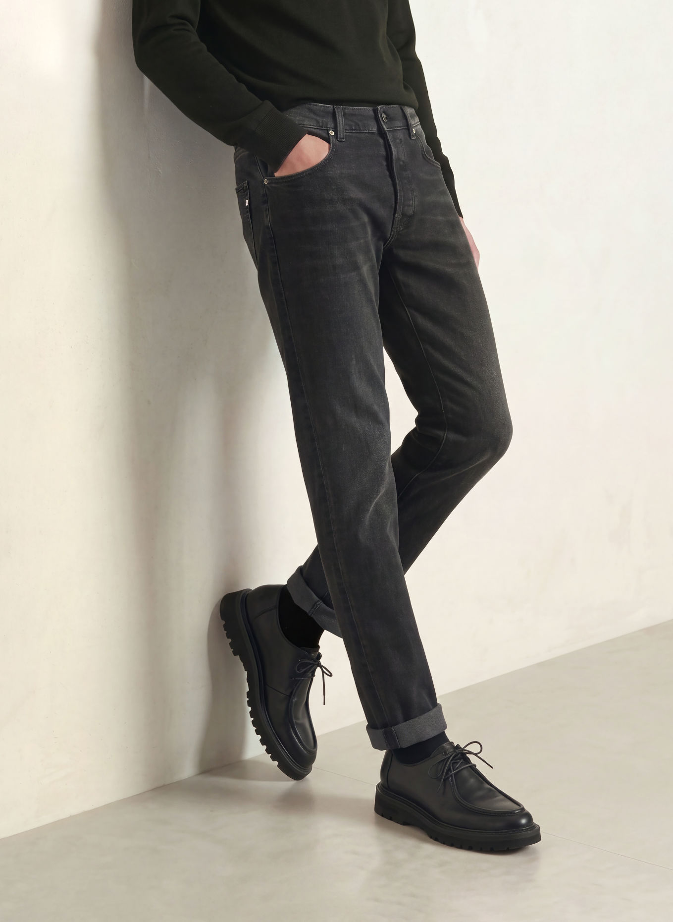 Dondup Džíny ICON Slim Fit: 999 BLACK