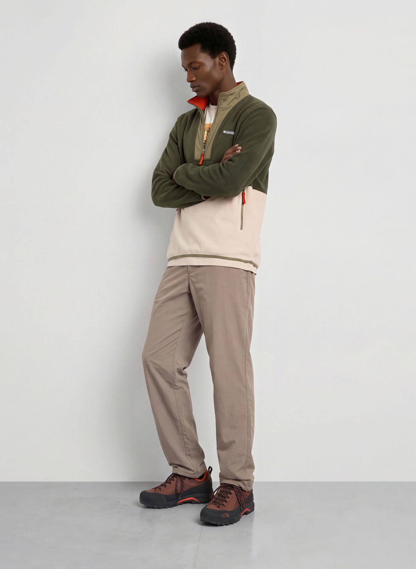 Columbia Fleece-tröja med dragkedja SEQUOIA GROVE™ II: GRÖN / BEIGE