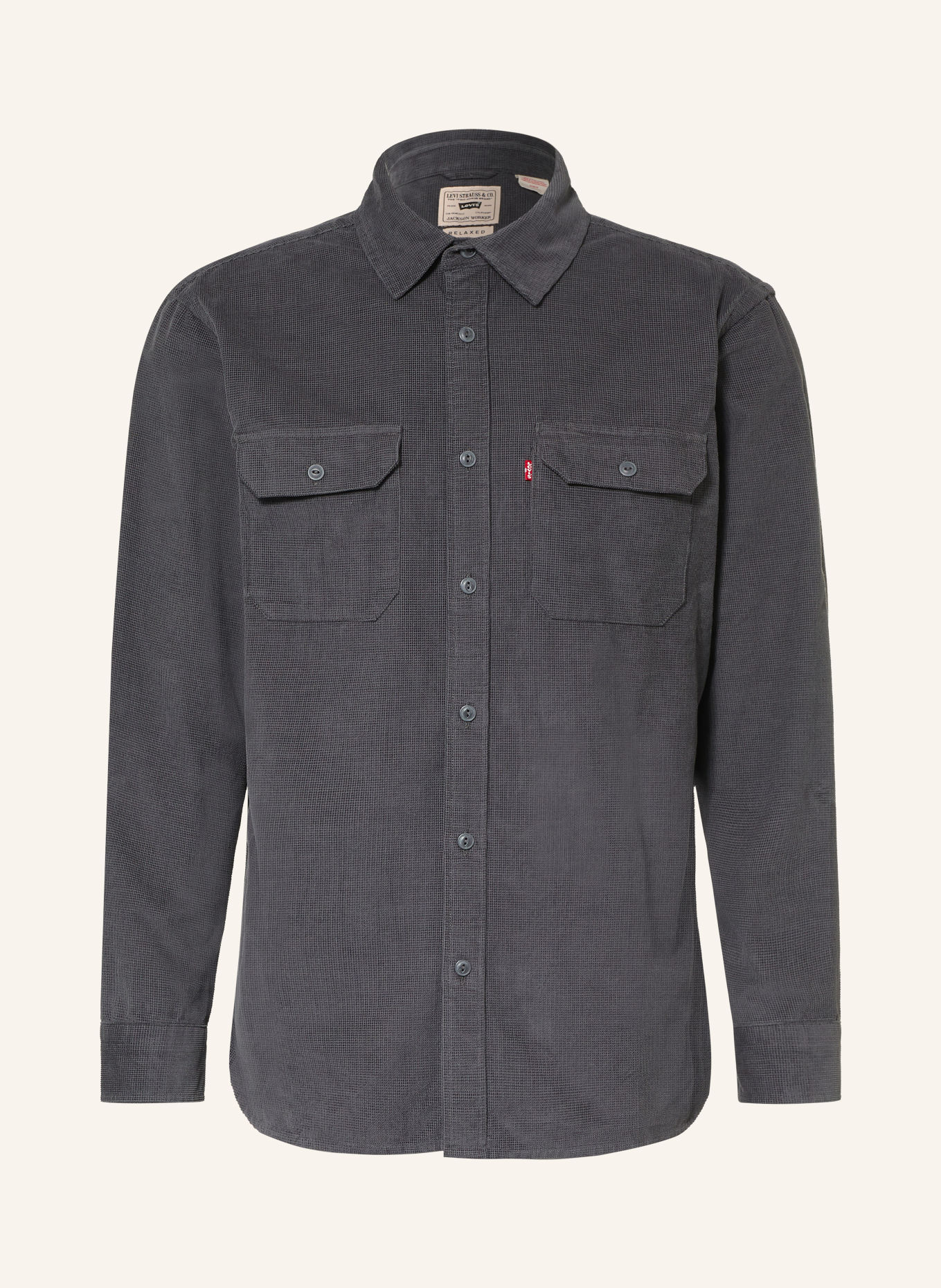 Levi's® Chemise en velours côtelé JACKSON WORKER, coupe décontractée: GRIS FONCÉ
