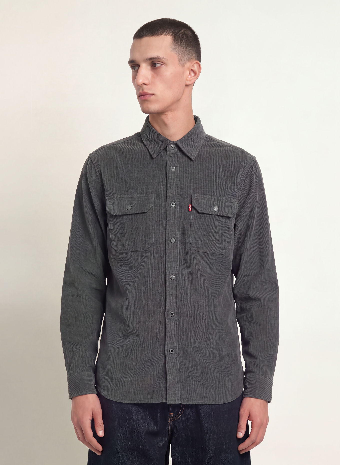 Levi's® Chemise en velours côtelé JACKSON WORKER, coupe décontractée: GRIS FONCÉ