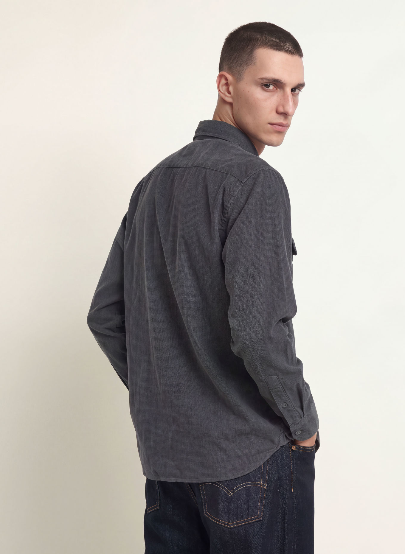 Levi's® Chemise en velours côtelé JACKSON WORKER, coupe décontractée: GRIS FONCÉ