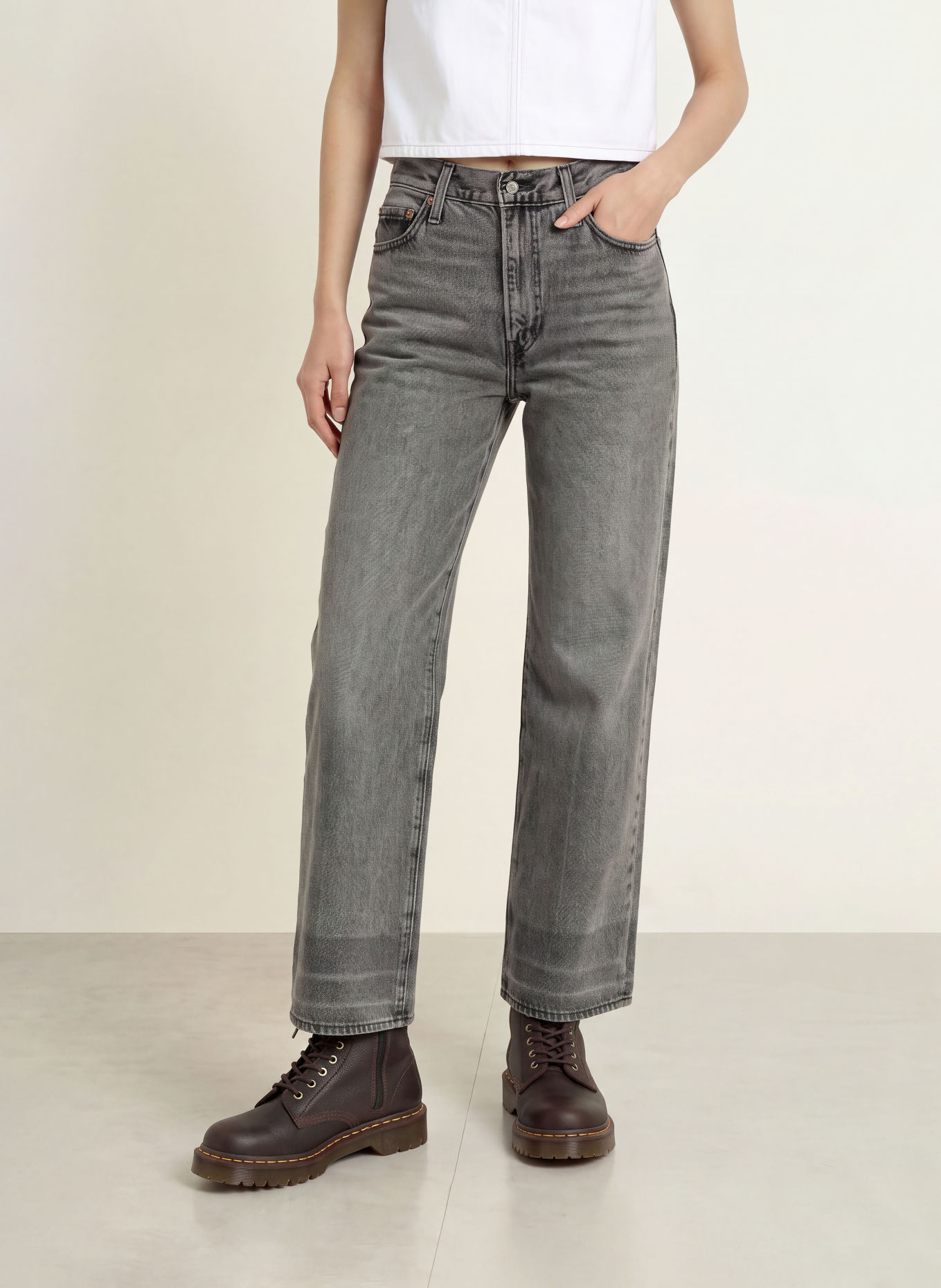 Levi's® Široké džíny RIBCAGE: 93 Greys
