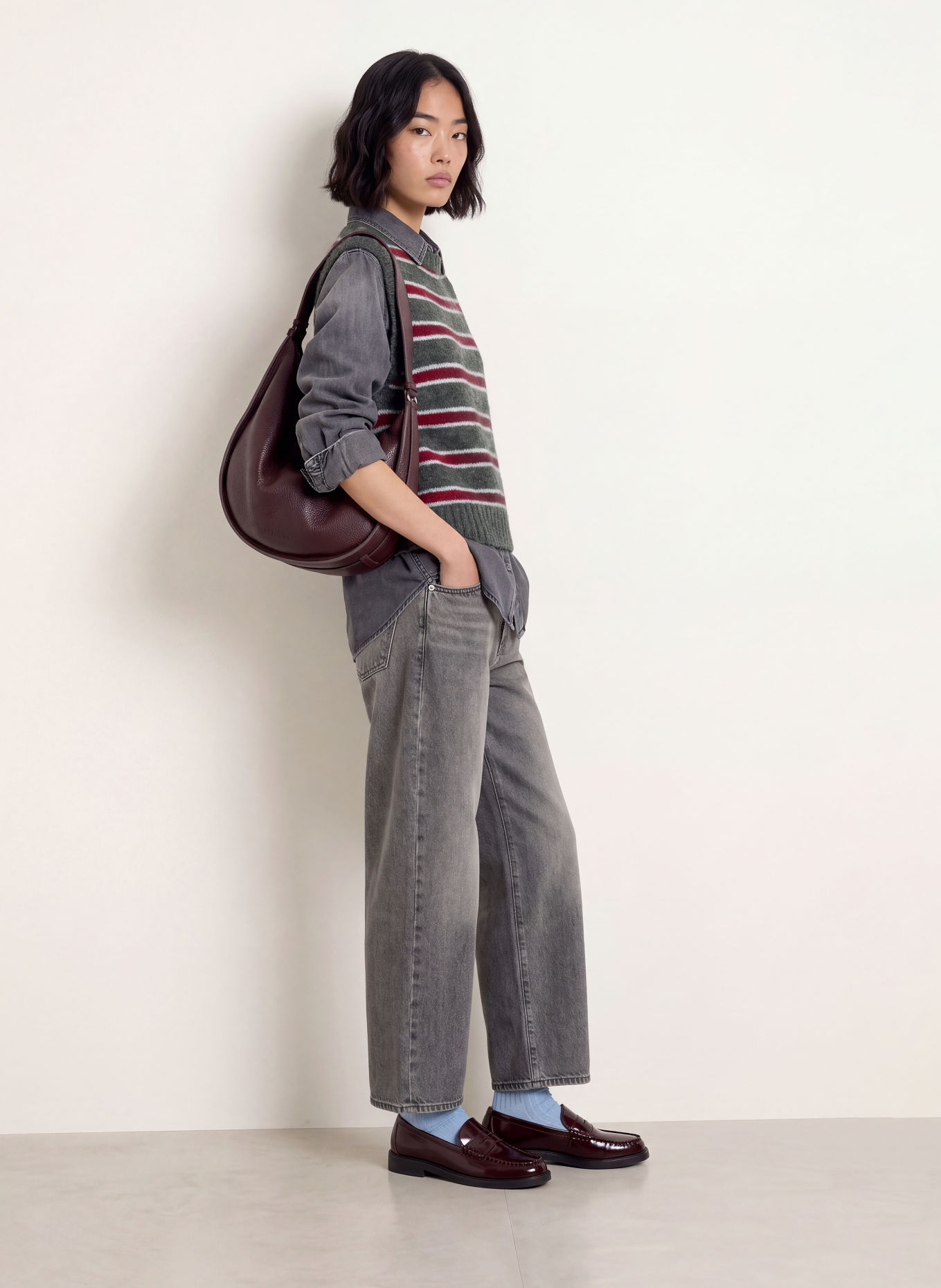 Levi's® Slipover ALICE: MÖRKGRÅ / MÖRKRÖD / VIT