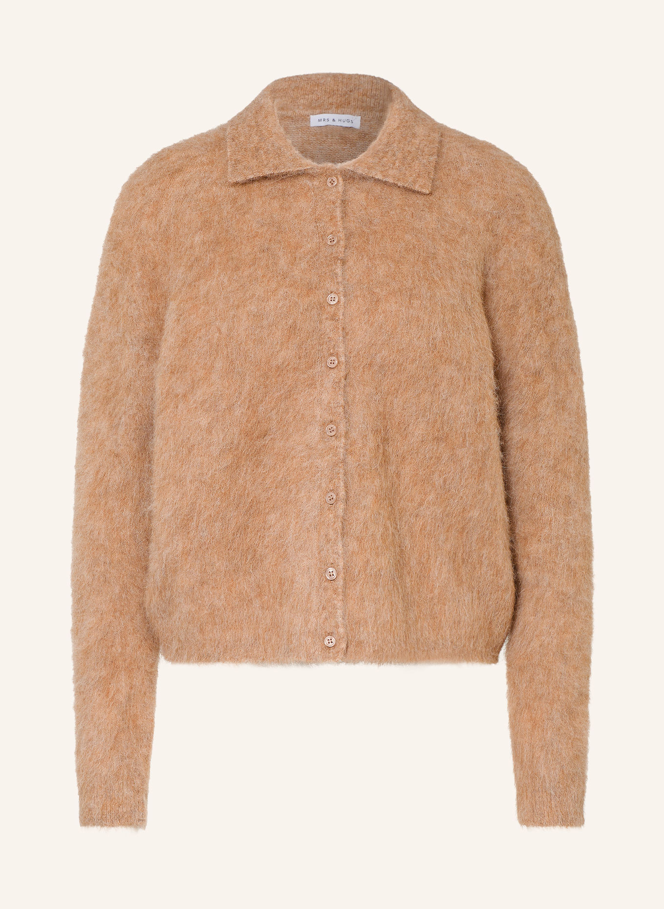 MRS & HUGS Cardigan with alpaca: BEIGE