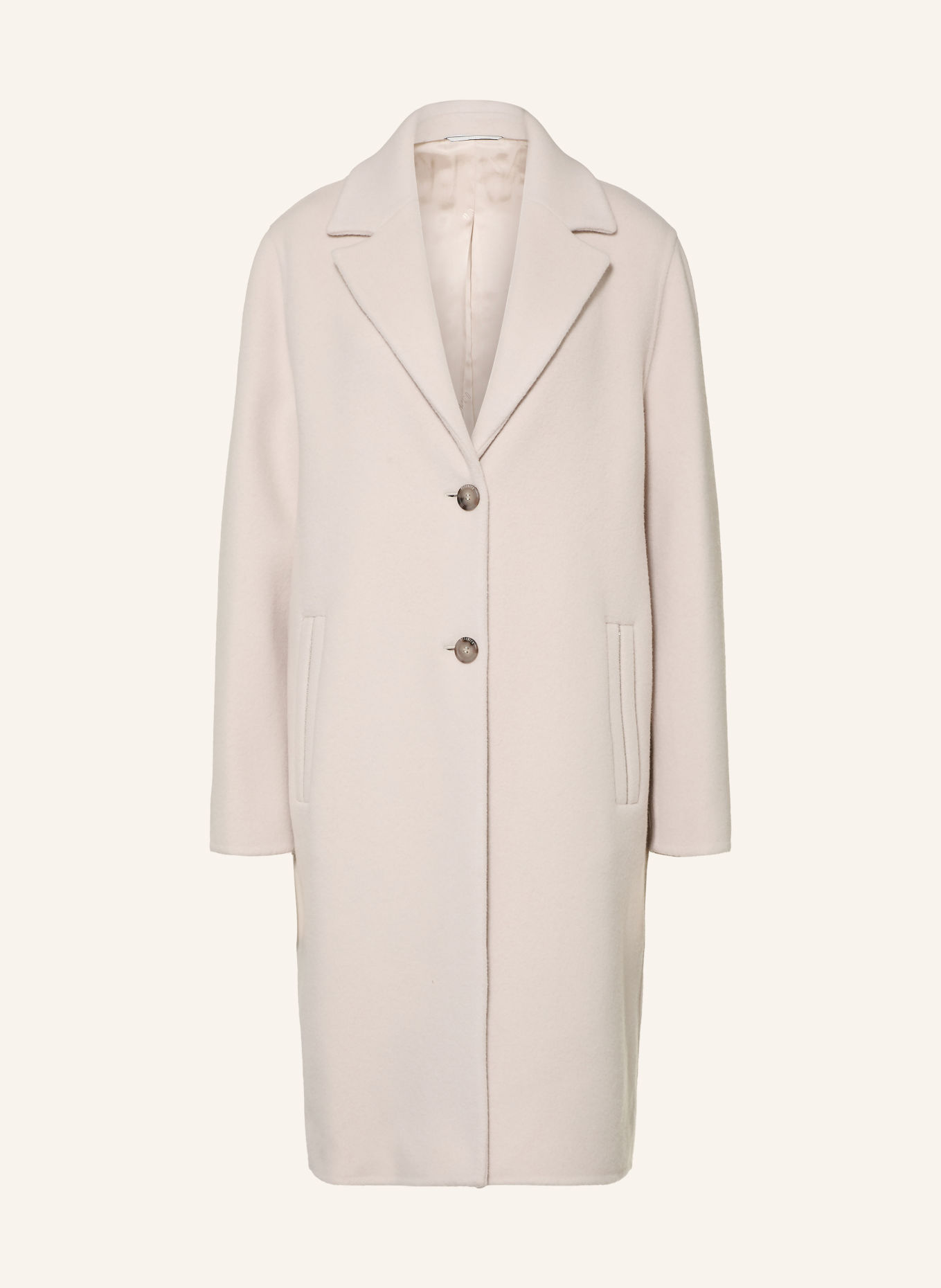 PESERICO Wool coat with gemstones: BEIGE