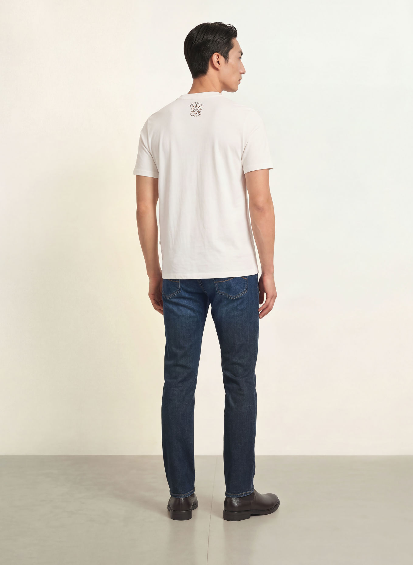 JACOB COHEN T-Shirt: CREME / GRÜN / BLAU