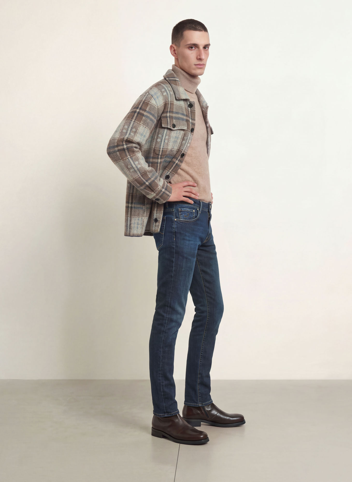 JACOB COHEN BARD Slim Fit Jeans: 100D DARK BLUE
