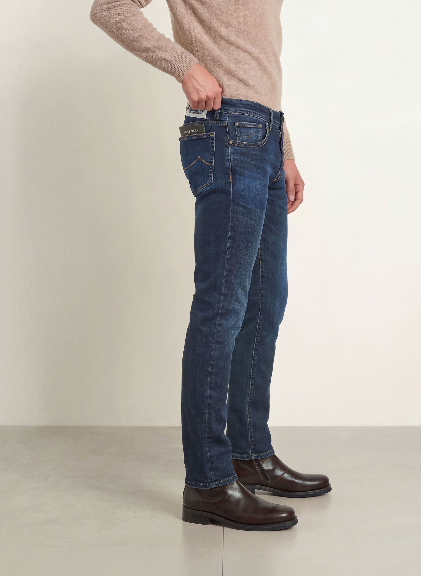 JACOB COHEN BARD Slim Fit Jeans: 100D DARK BLUE